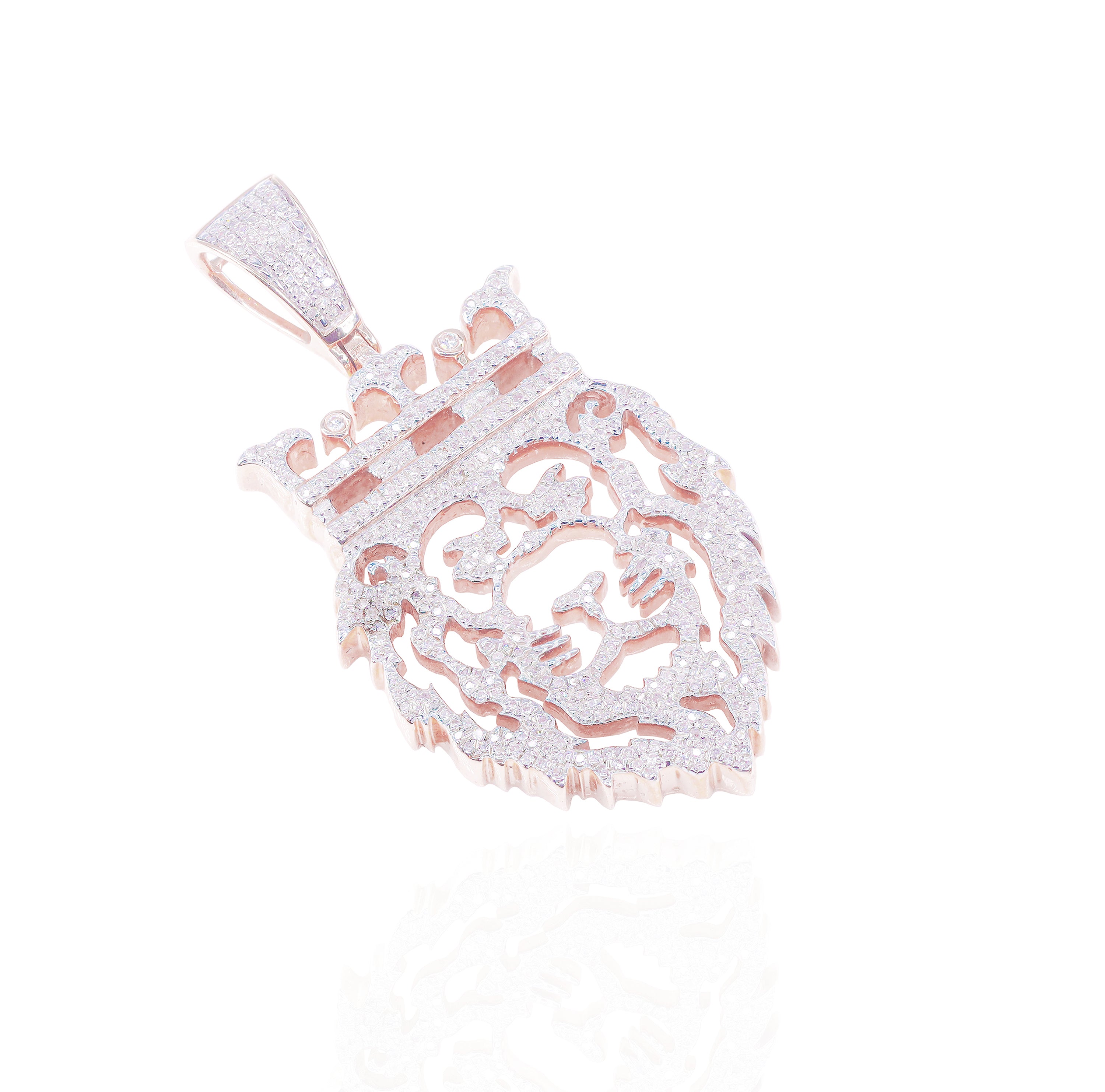 Diamond Outline Lion Pendant