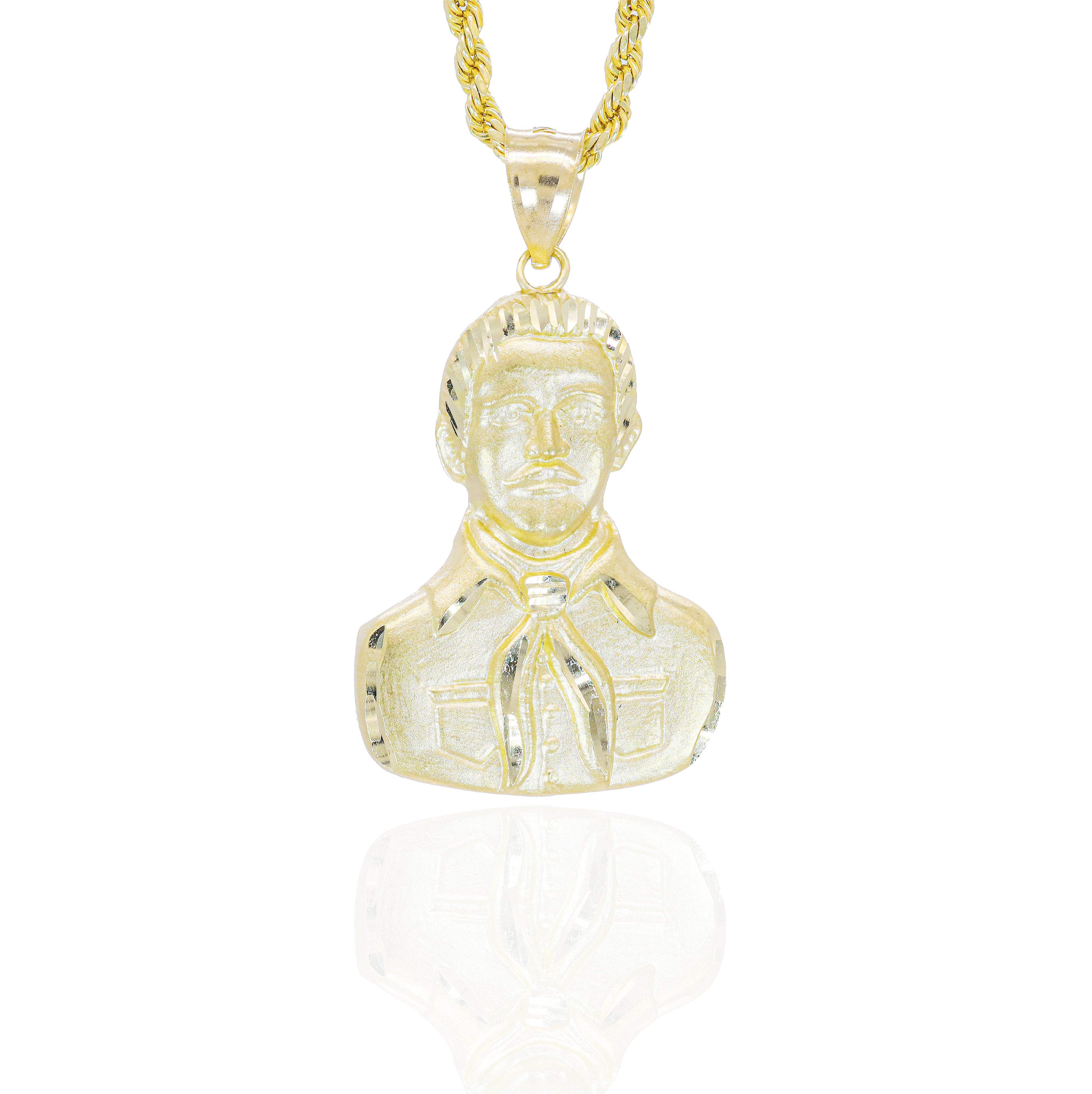 Gold Malverde Solid Gold Pendant