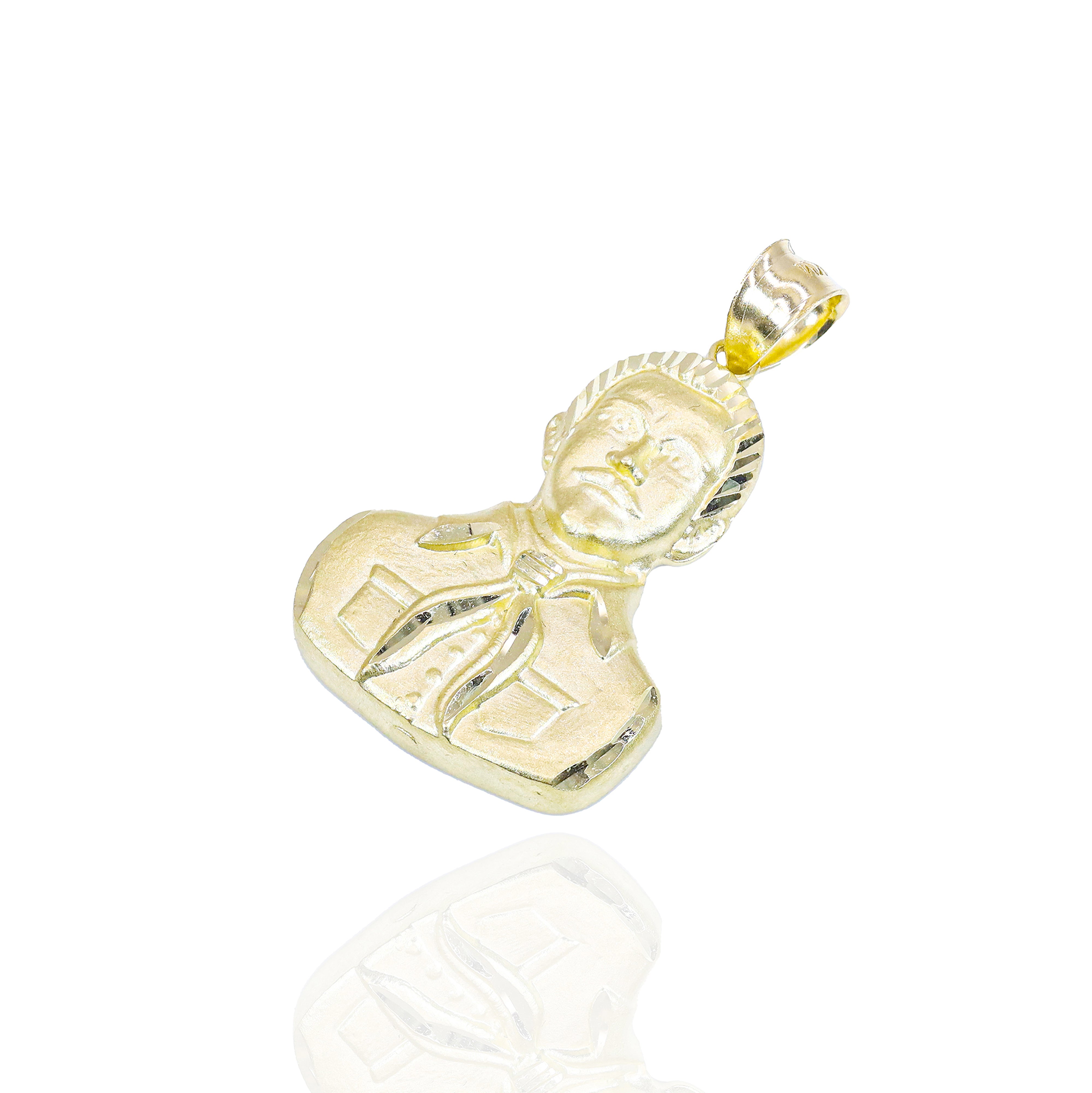 Gold Malverde Solid Gold Pendant