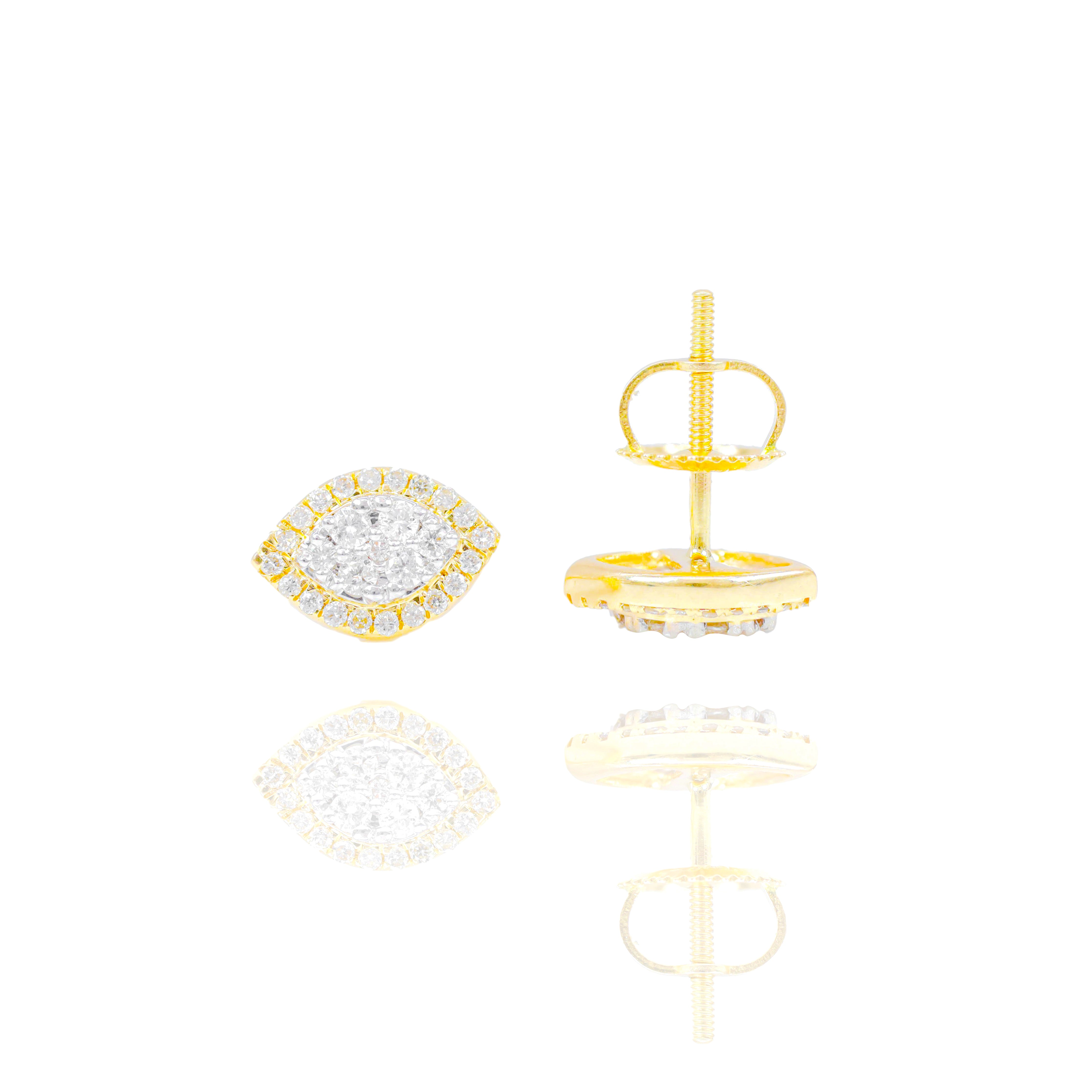 Marquise Cluster Diamond Earrings