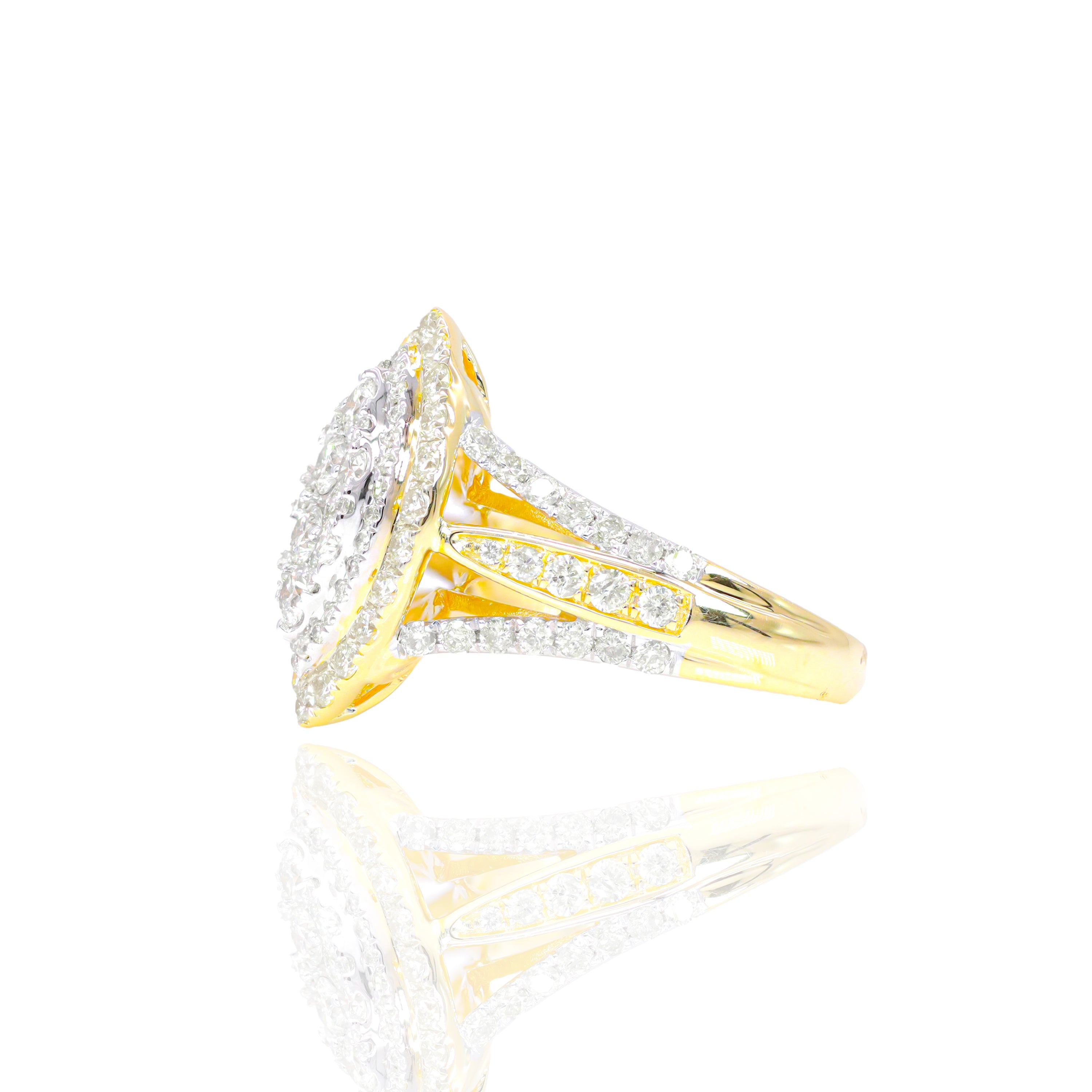 Marquise with Double Halo Diamond Engagement Ring