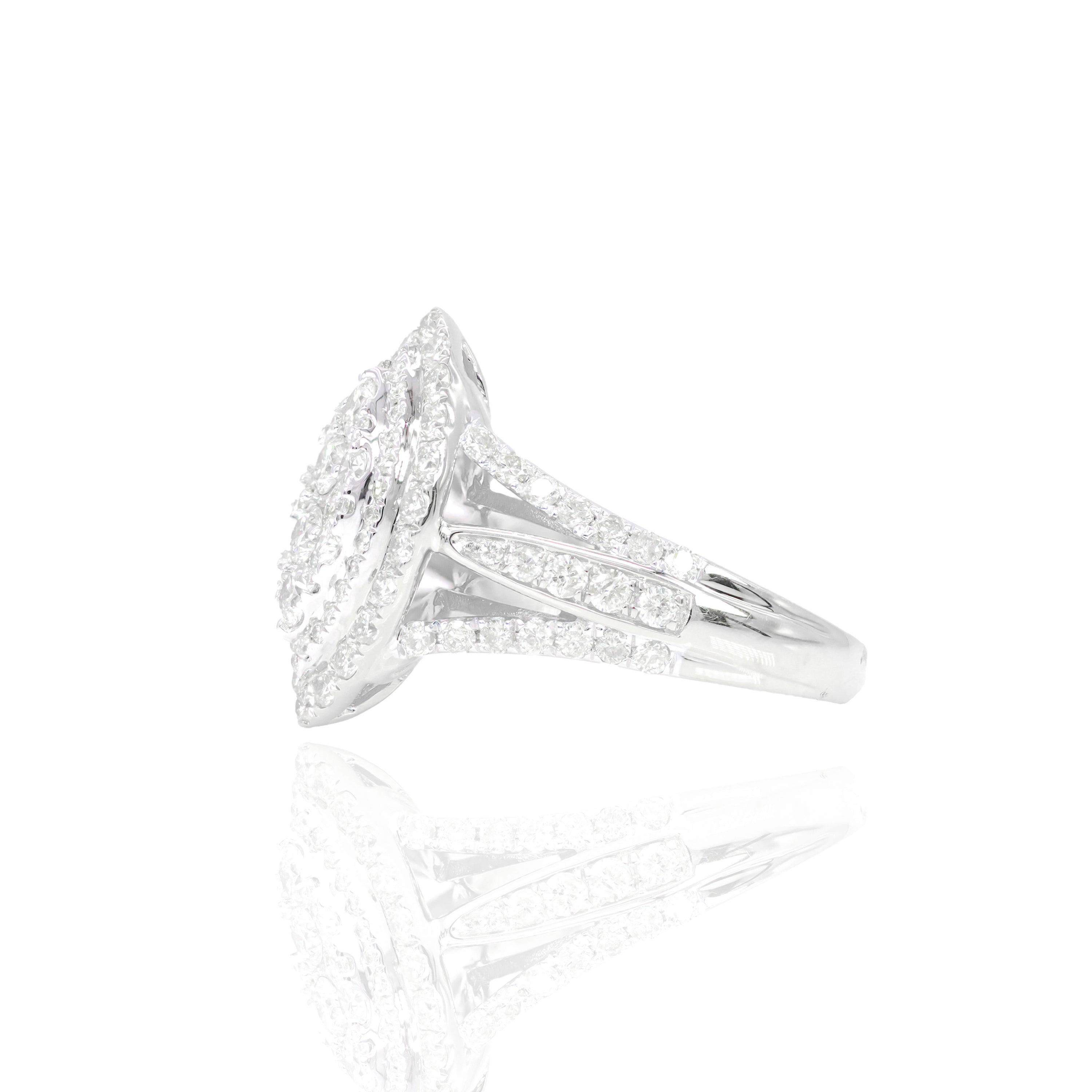 Marquise with Double Halo Diamond Engagement Ring
