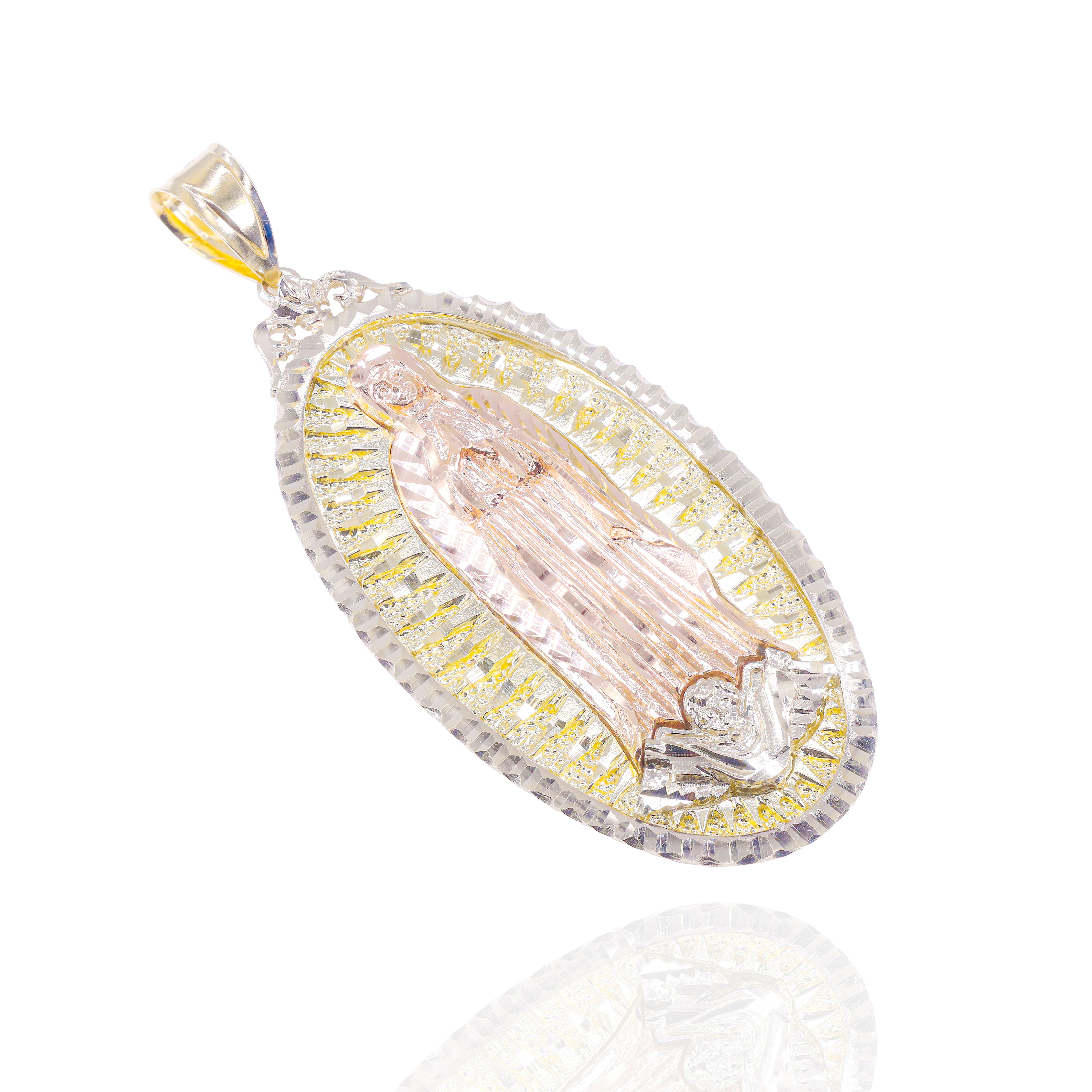 14KT Solid Gold Virgin Mary Pendant