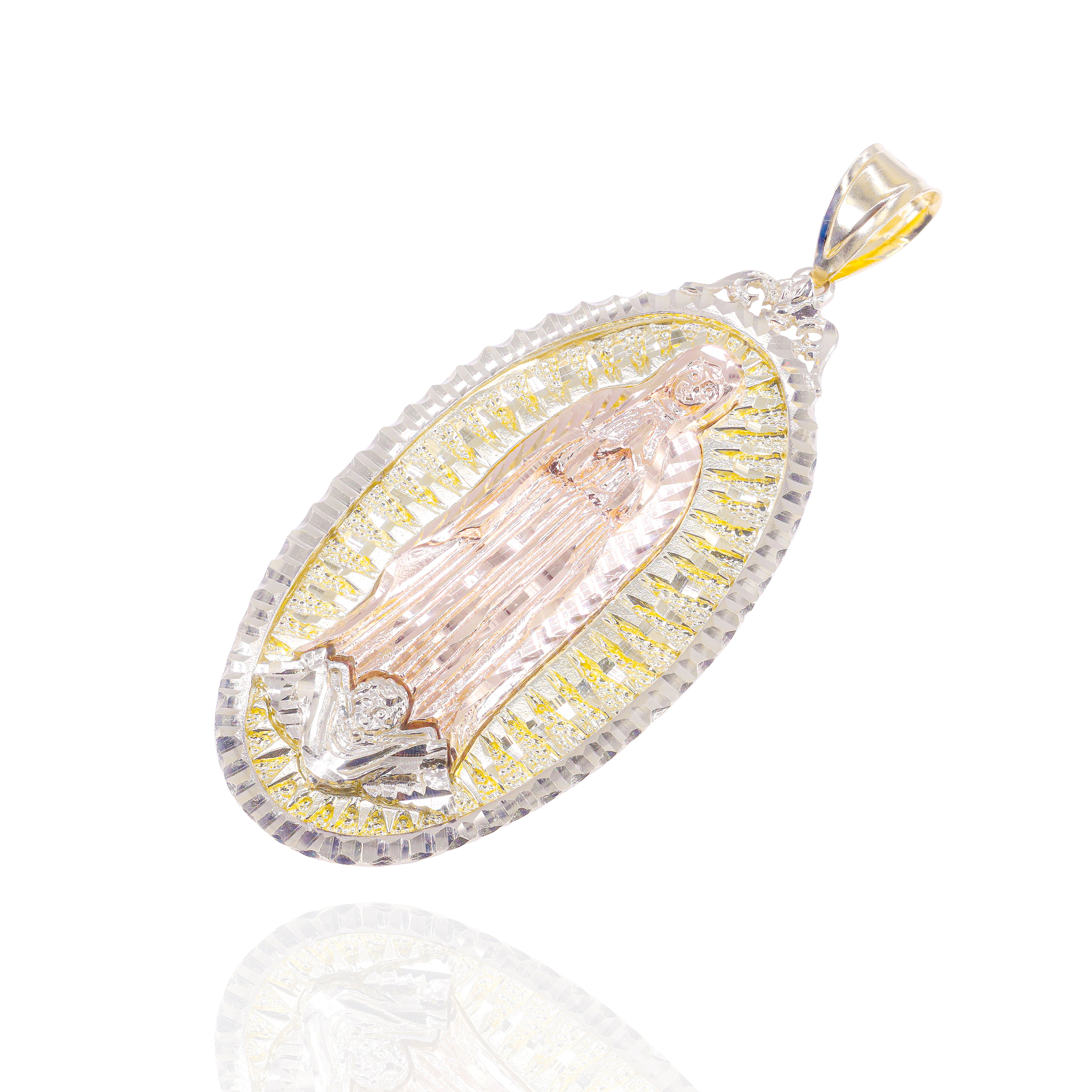 14KT Solid Gold Virgin Mary Pendant