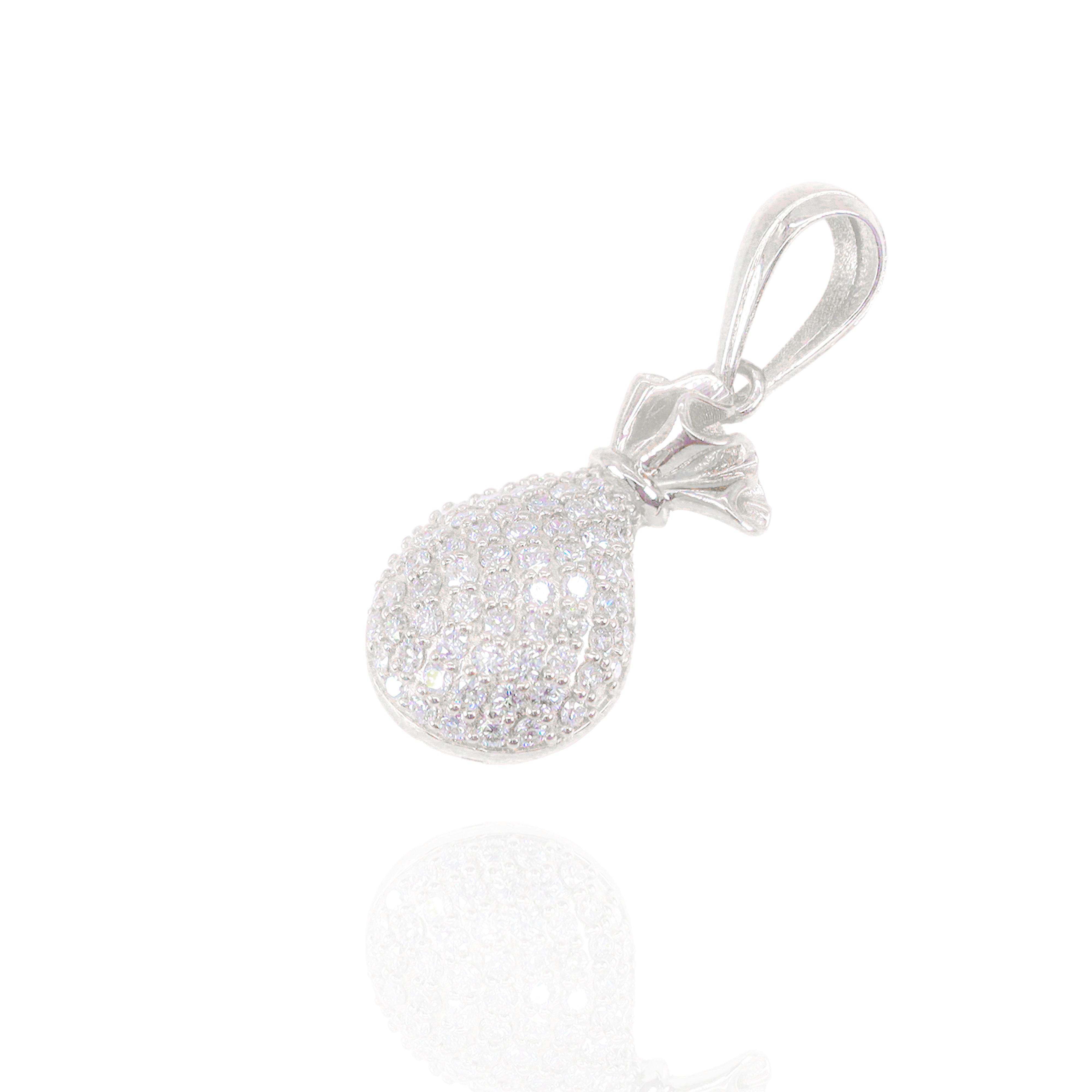 Canvas Money Bag Diamond Pendant