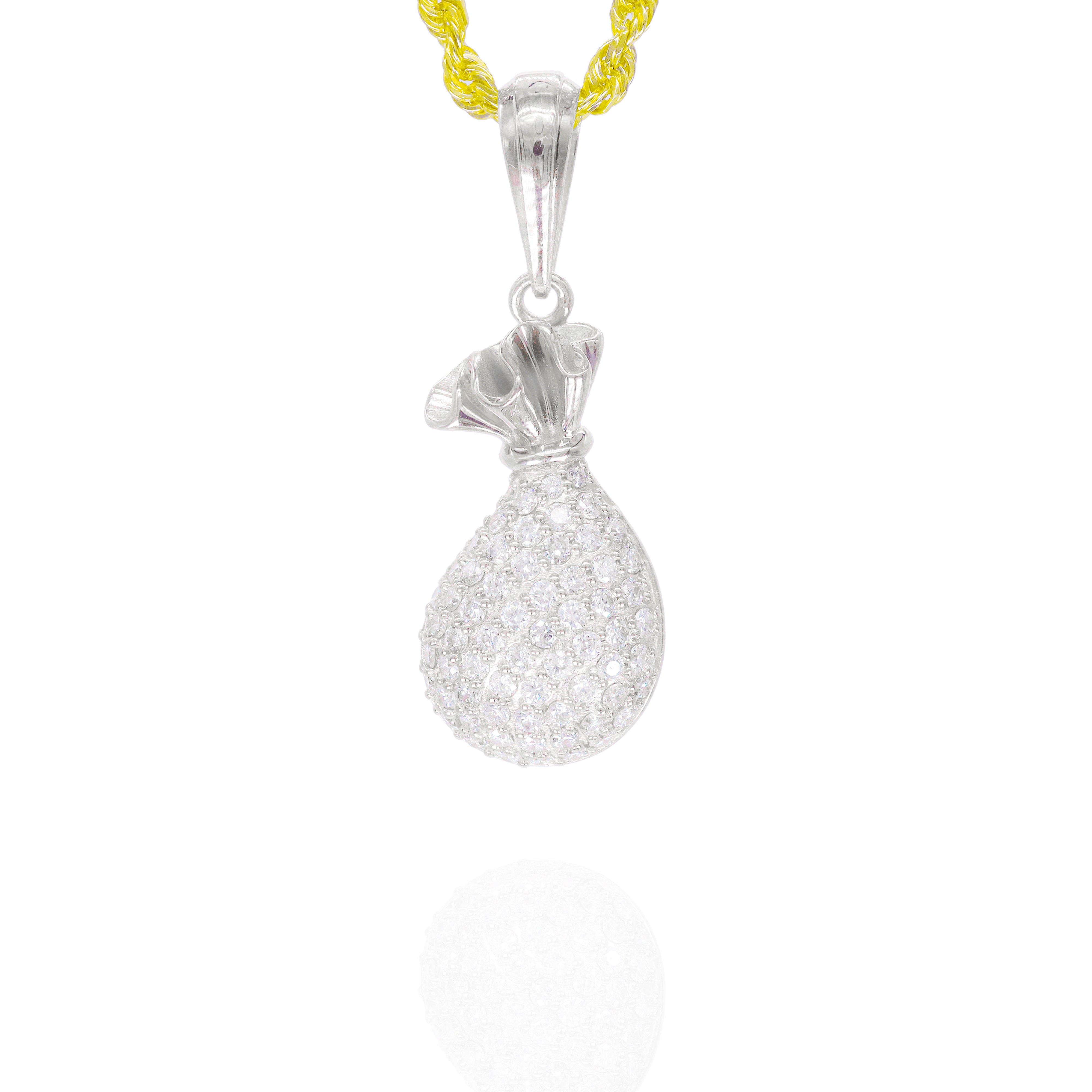 Canvas Money Bag Diamond Pendant