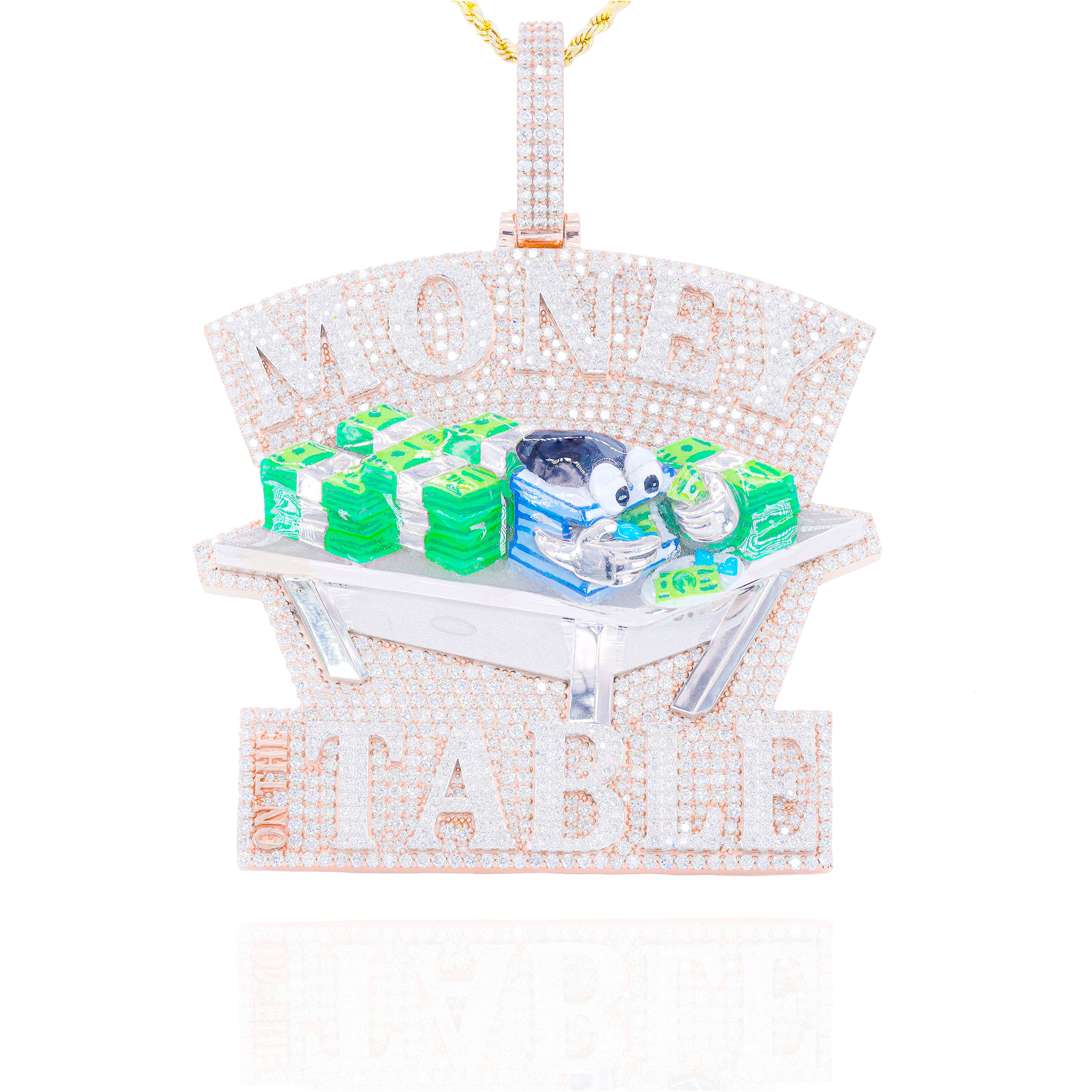 Custom Design Deposit - 3D Enamel Logo Diamond Pendant