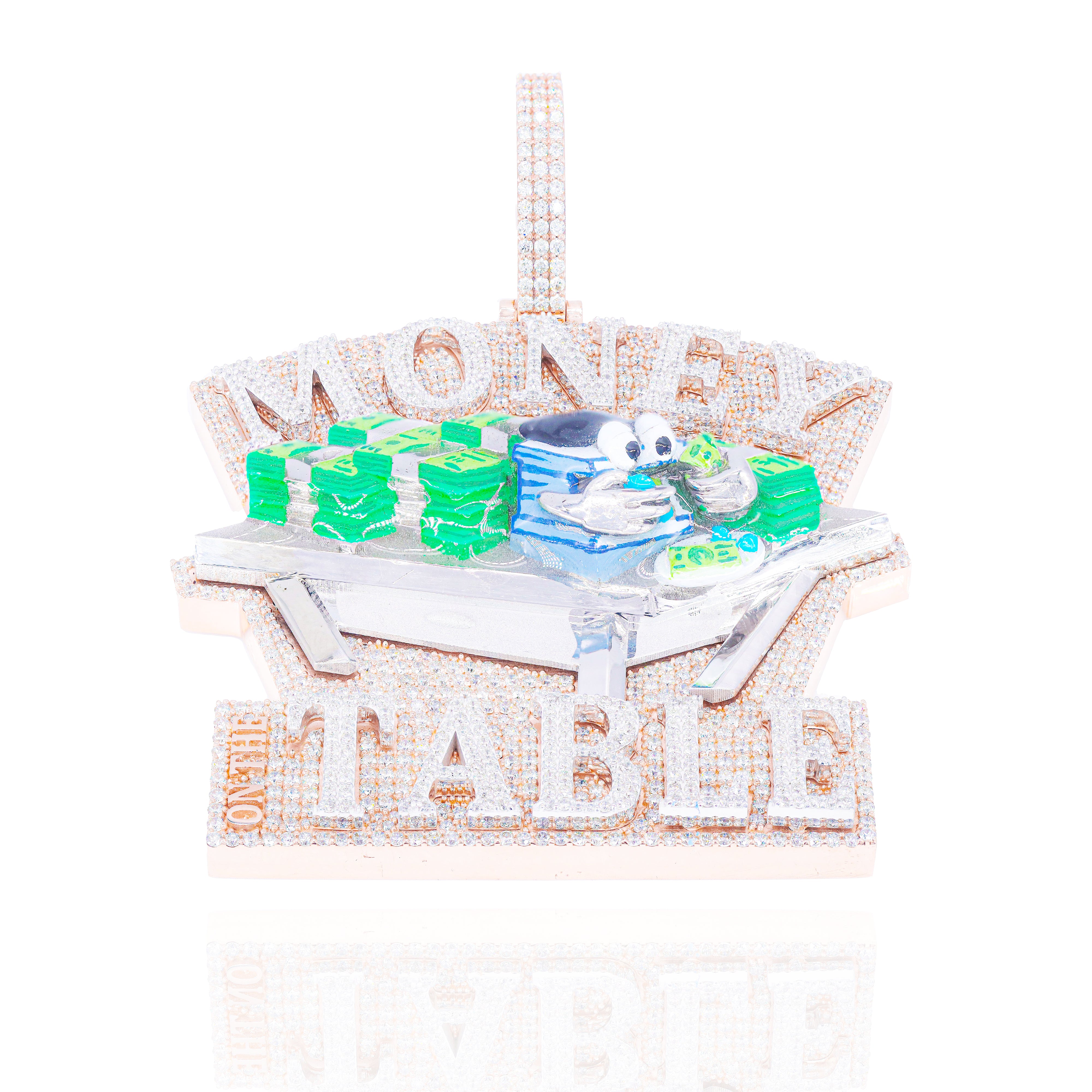 Custom Design Deposit - 3D Enamel Logo Diamond Pendant