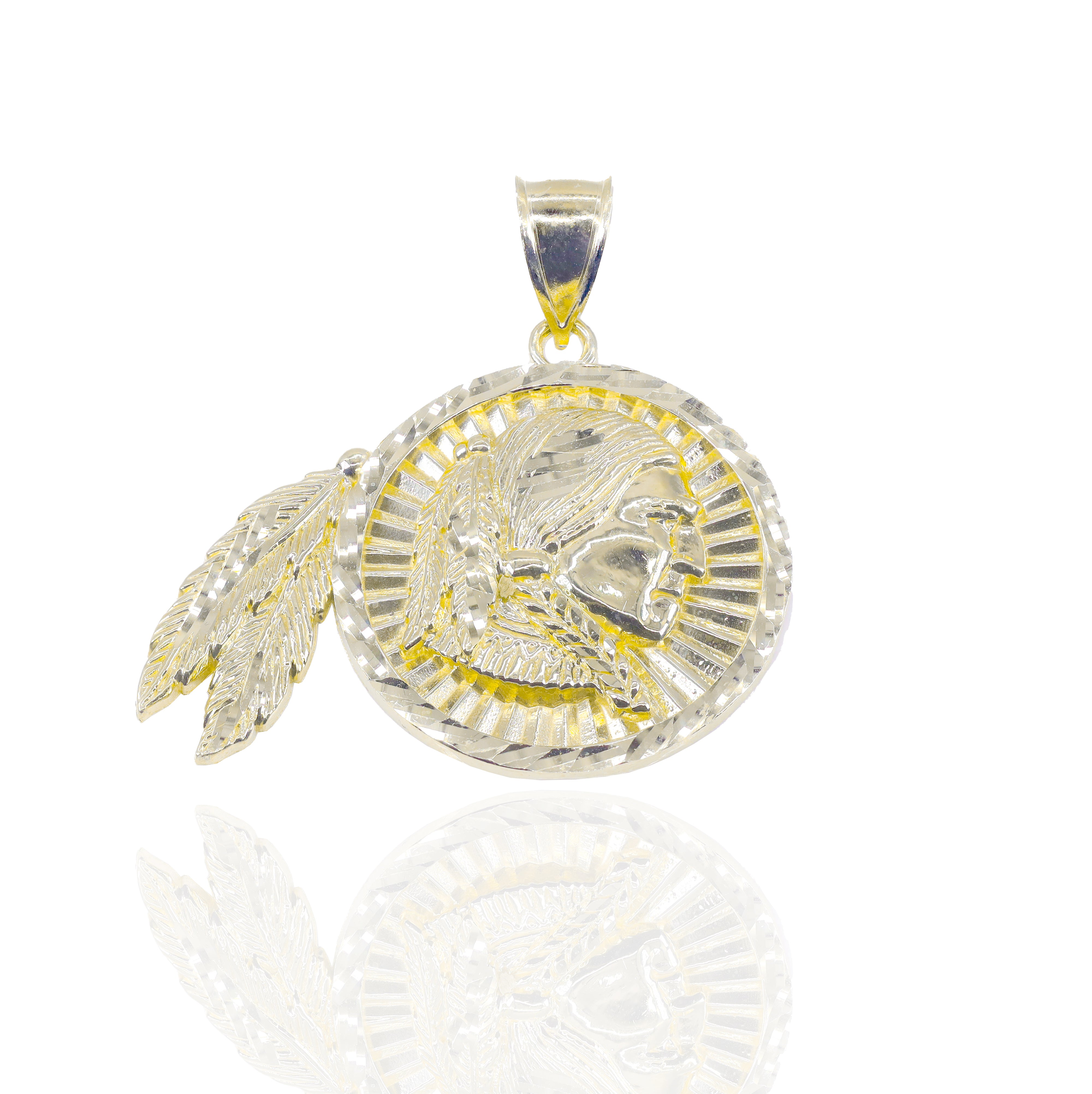Indian Chief Gold Pendant