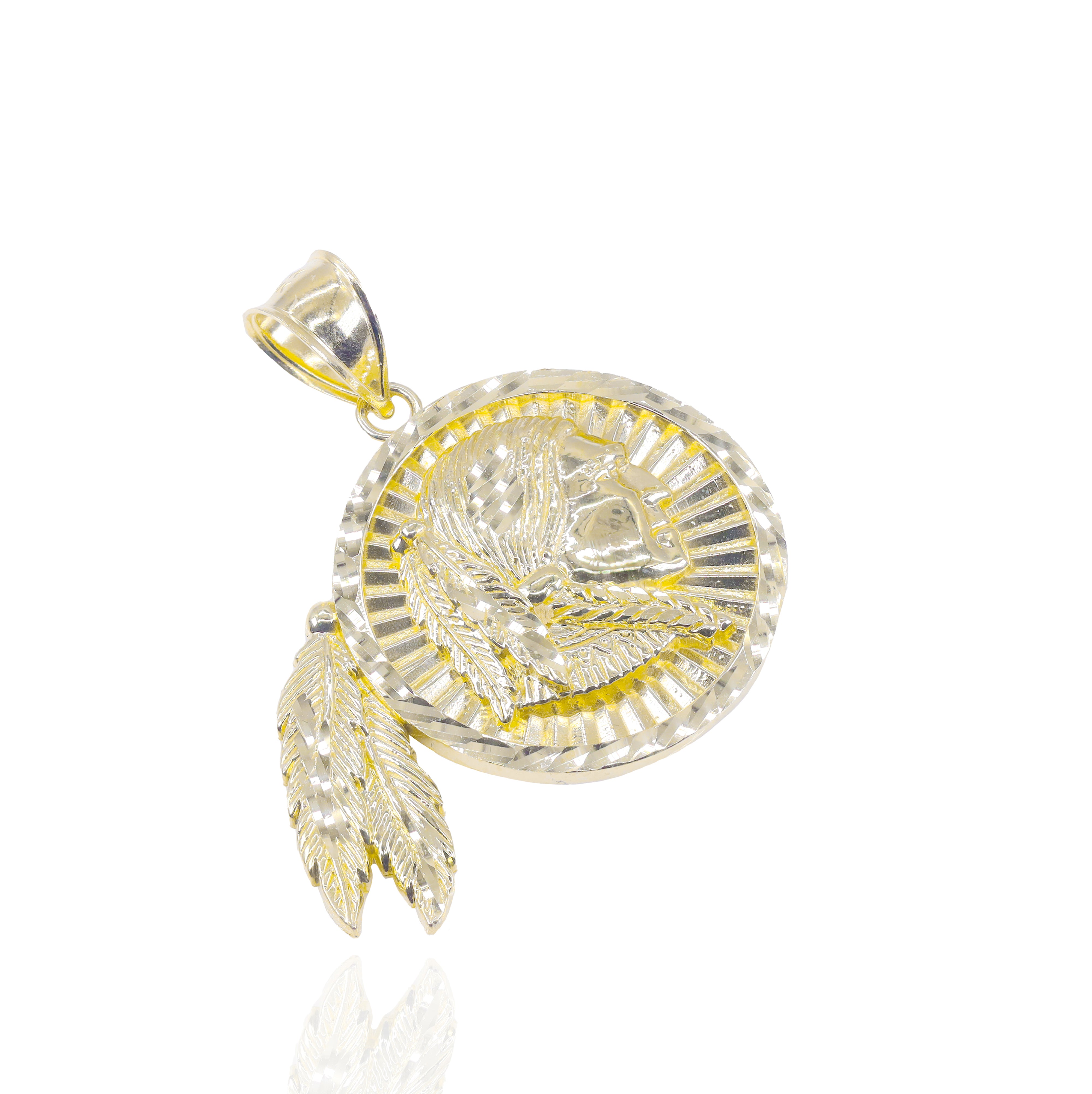Indian Chief Gold Pendant