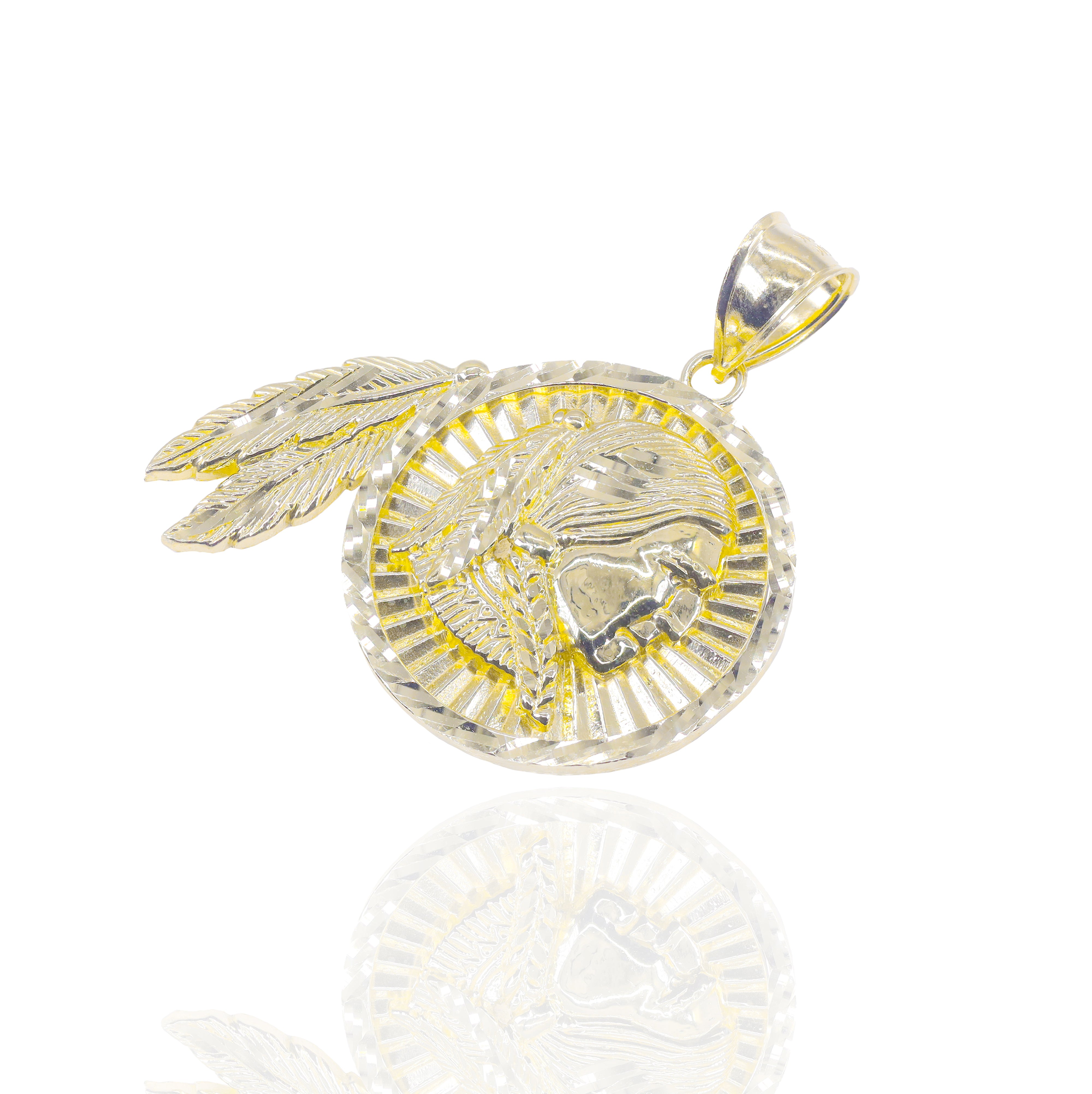 Indian Chief Gold Pendant