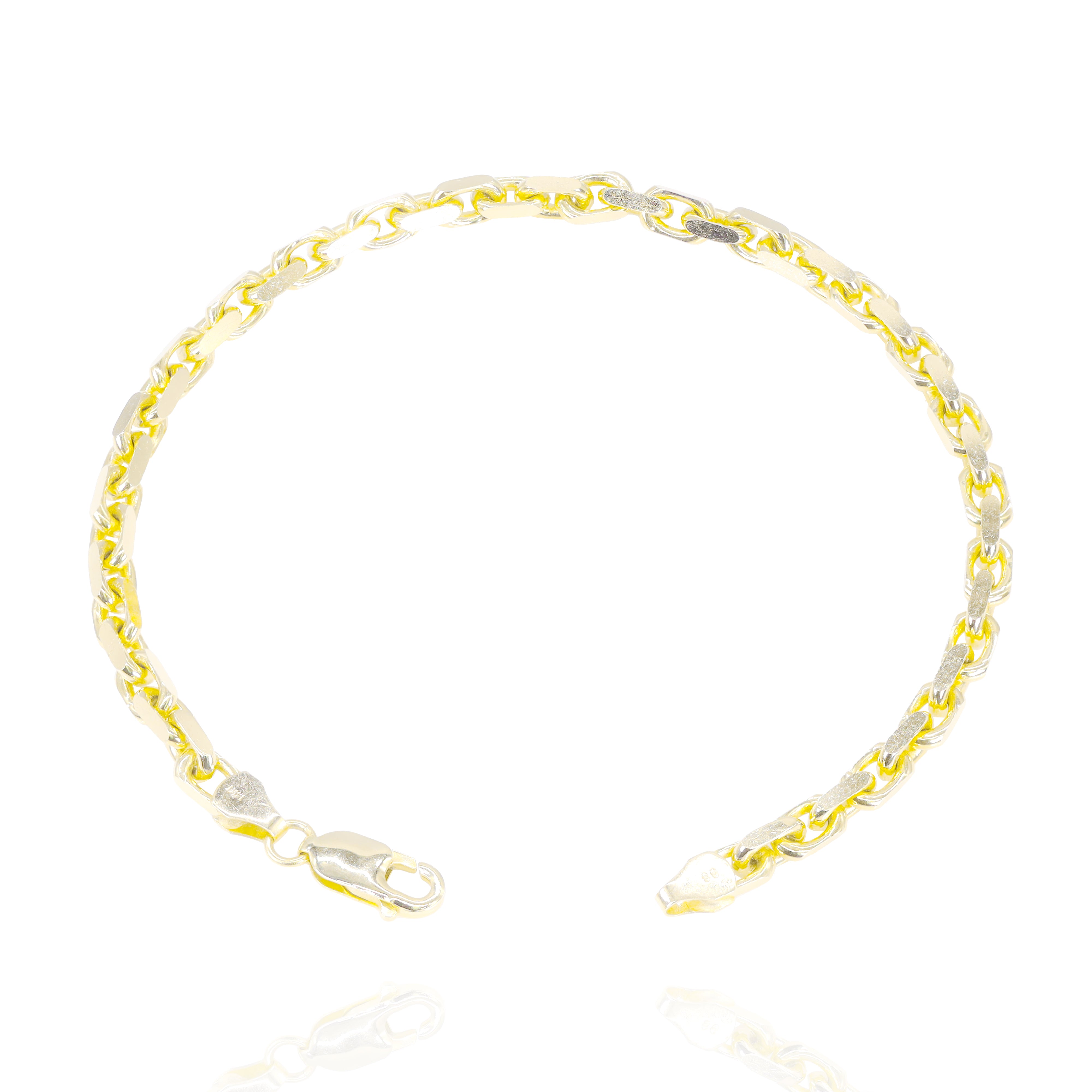 14KT Yellow Gold Thinner Odin Link Gold Bracelet