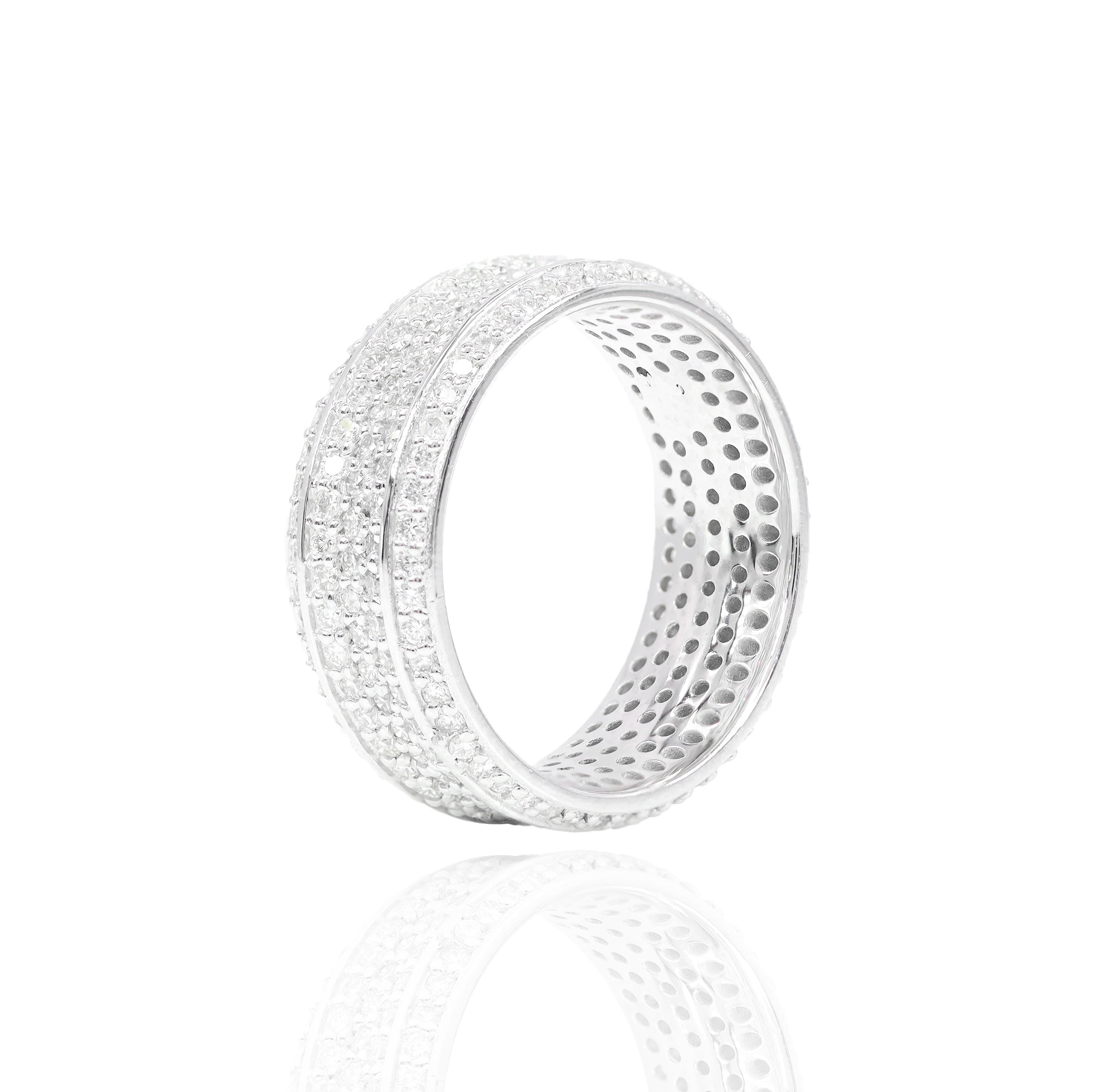 Diamond Beveled Eternity Ring Band