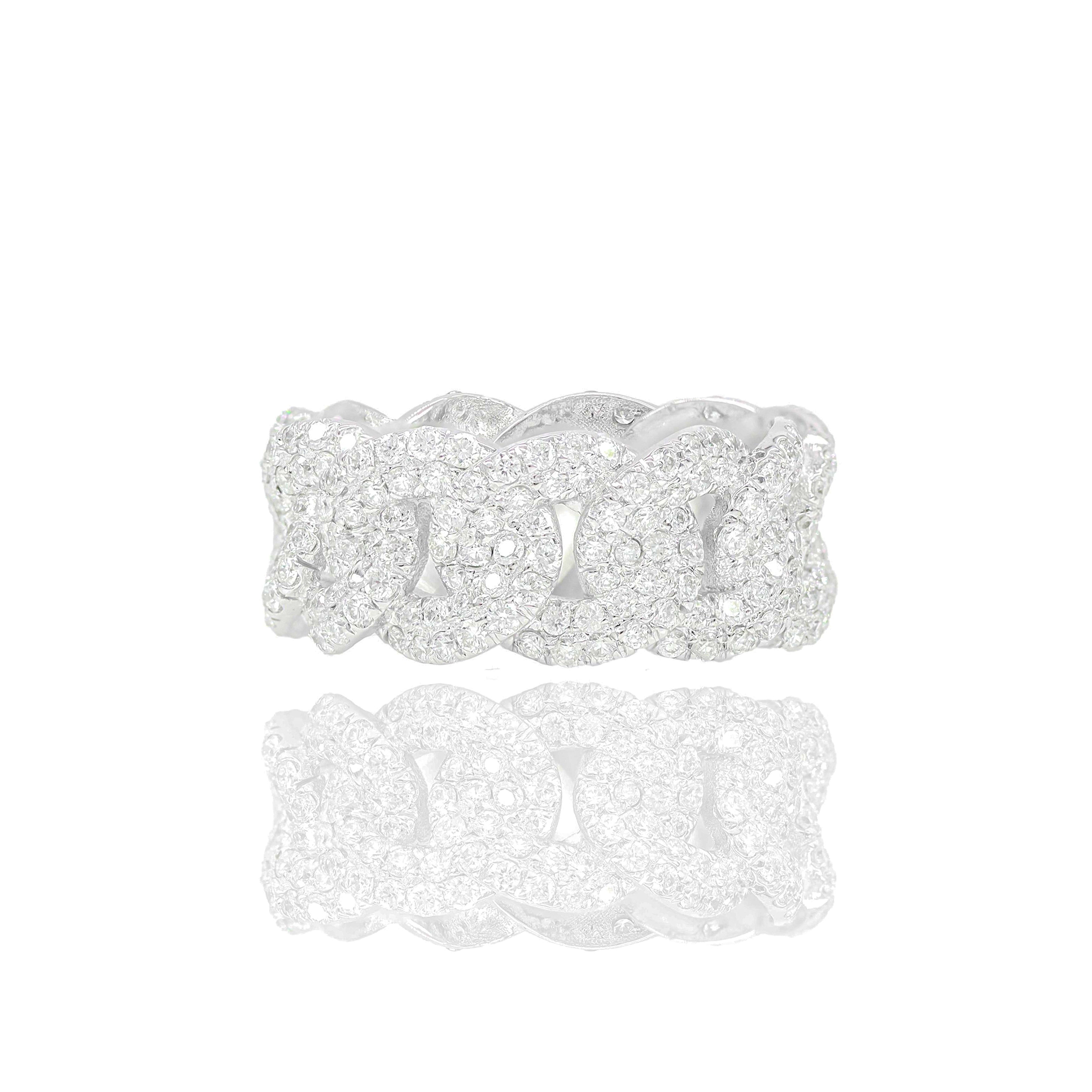 Diamond Cuban Eternity Ring