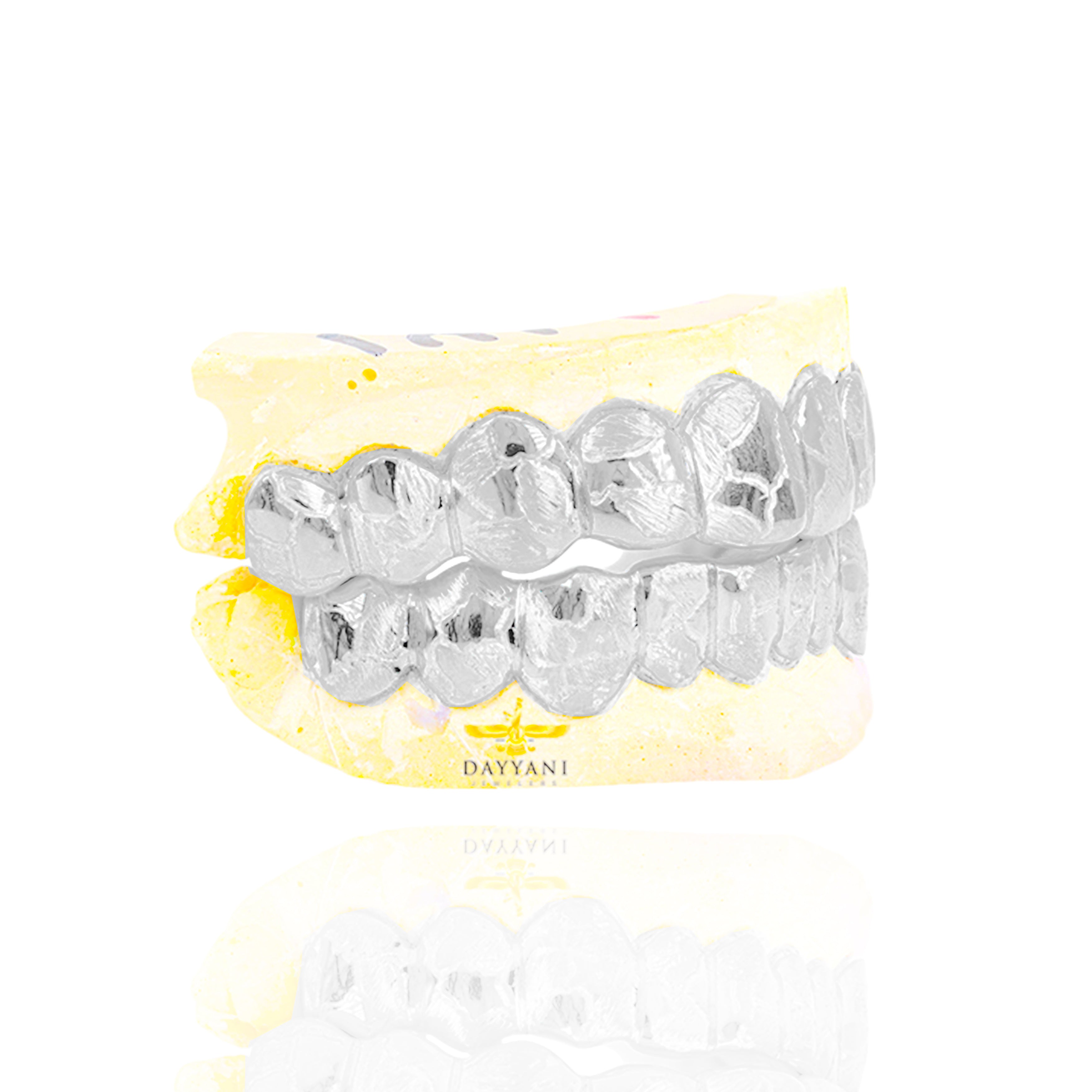 Custom Nugget Design Outline Gold Grillz