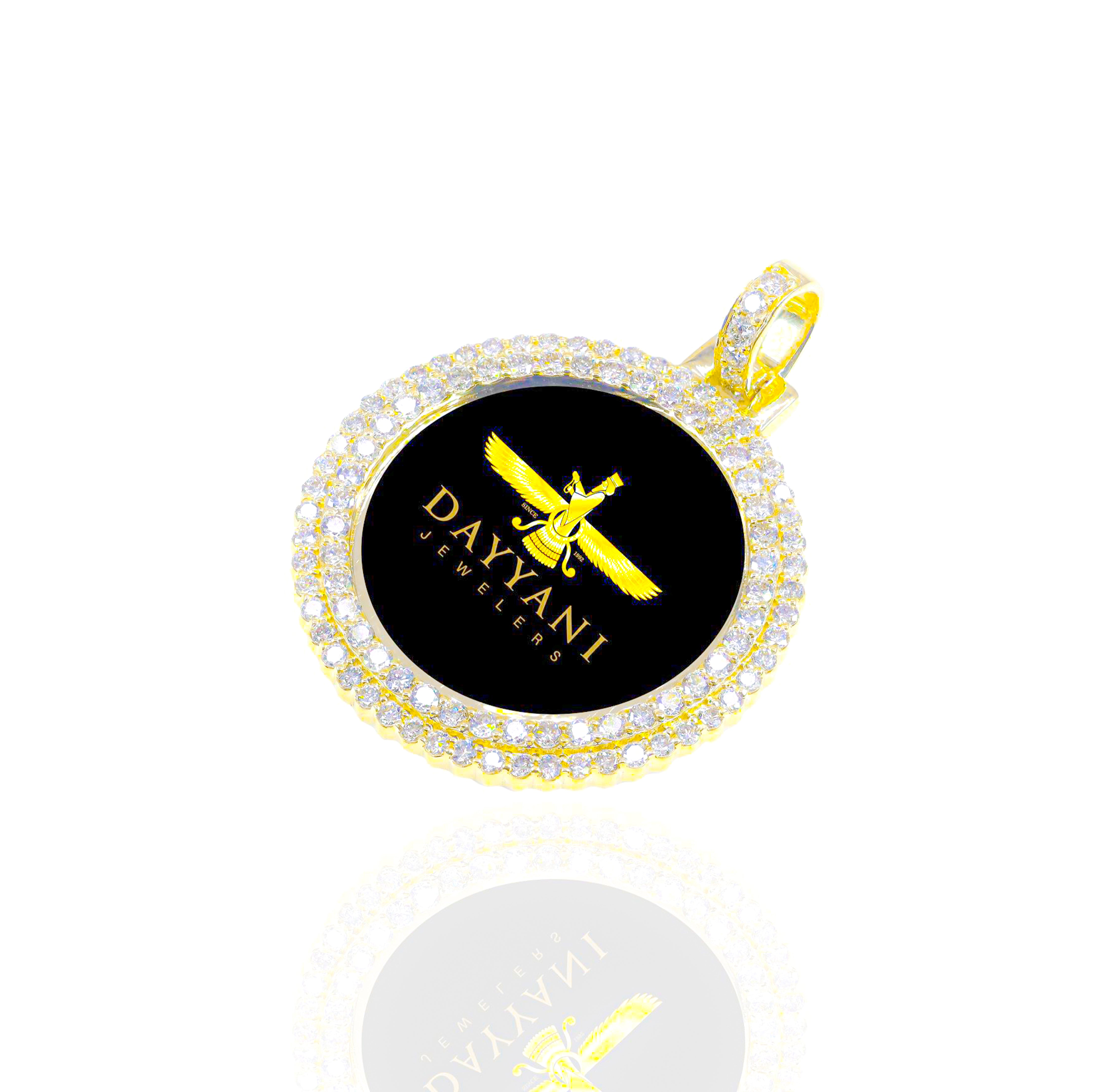 1.10 Inch Two Row Memory Diamond Pendant