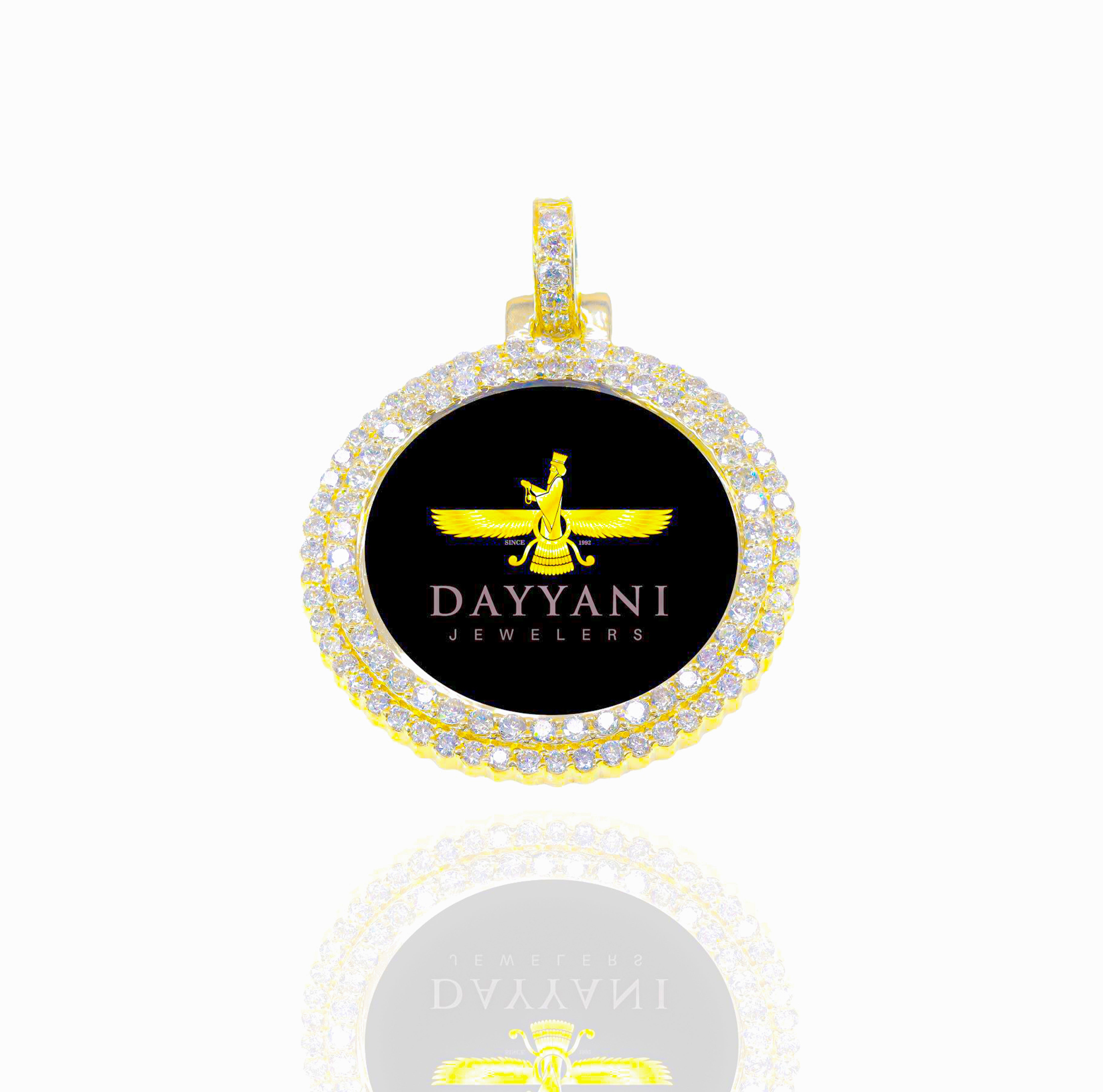 1.10 Inch Two Row Memory Diamond Pendant