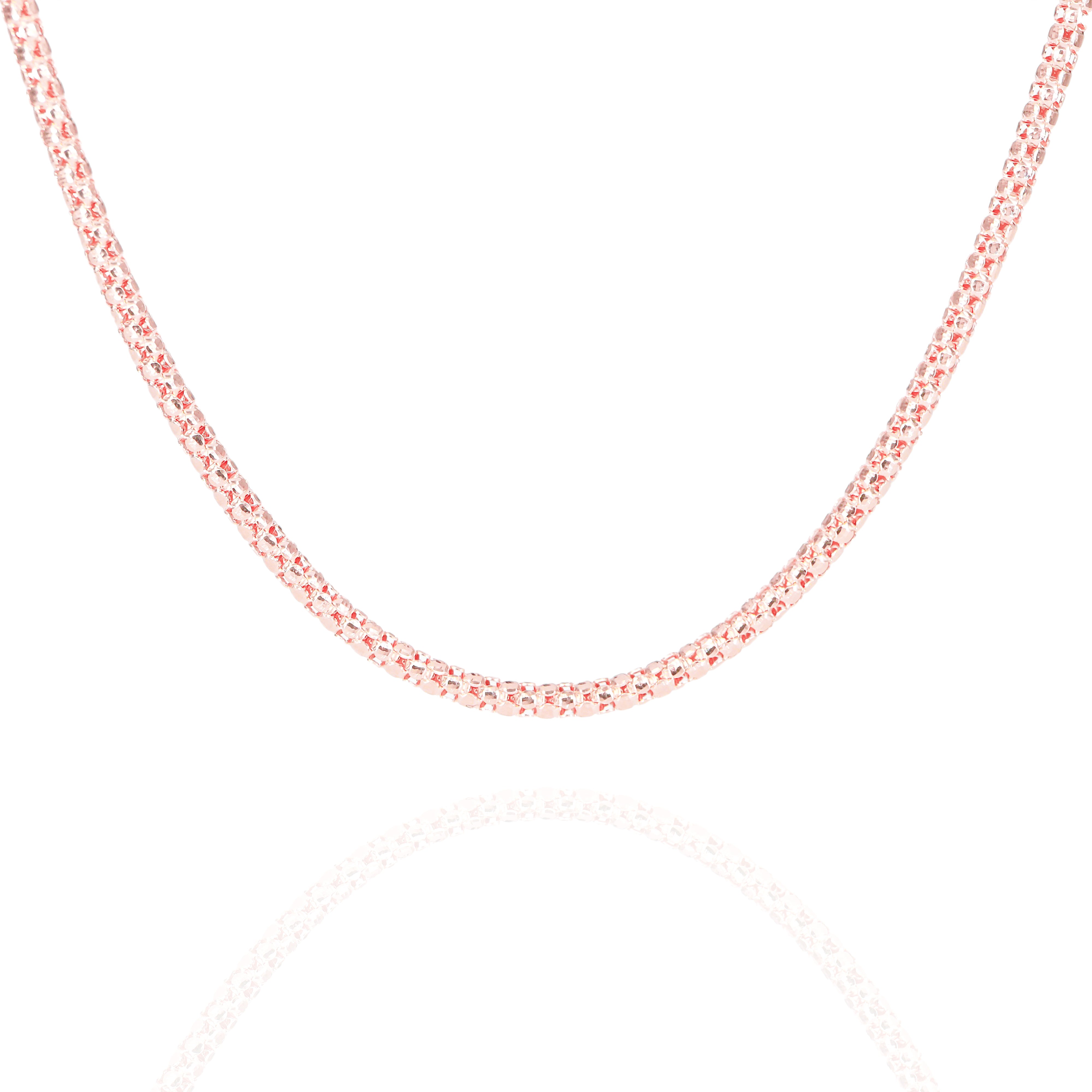10KT Gold Solid Popcorn Chain