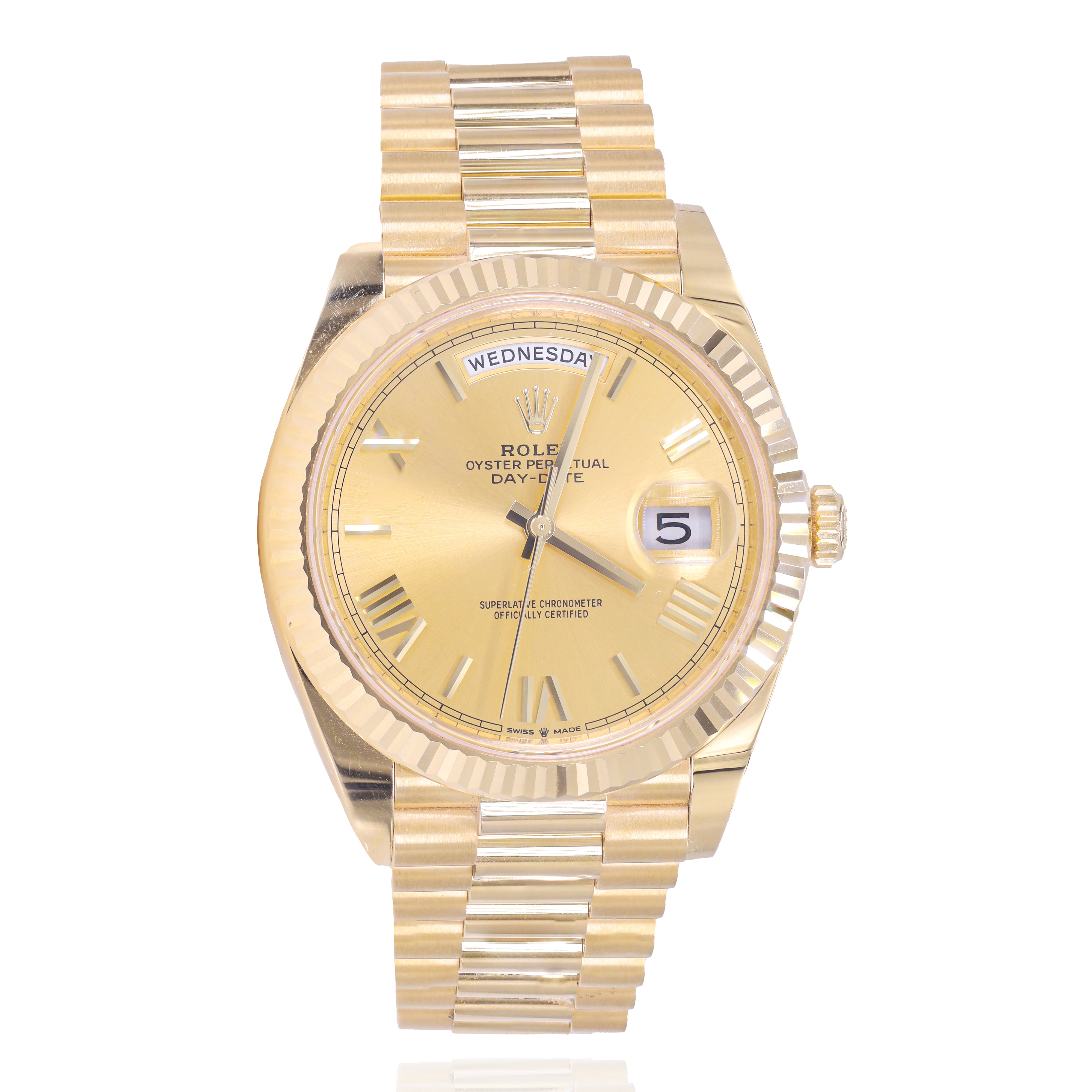 Rolex 228238 Day-Date 40mm Champagne Index Dial