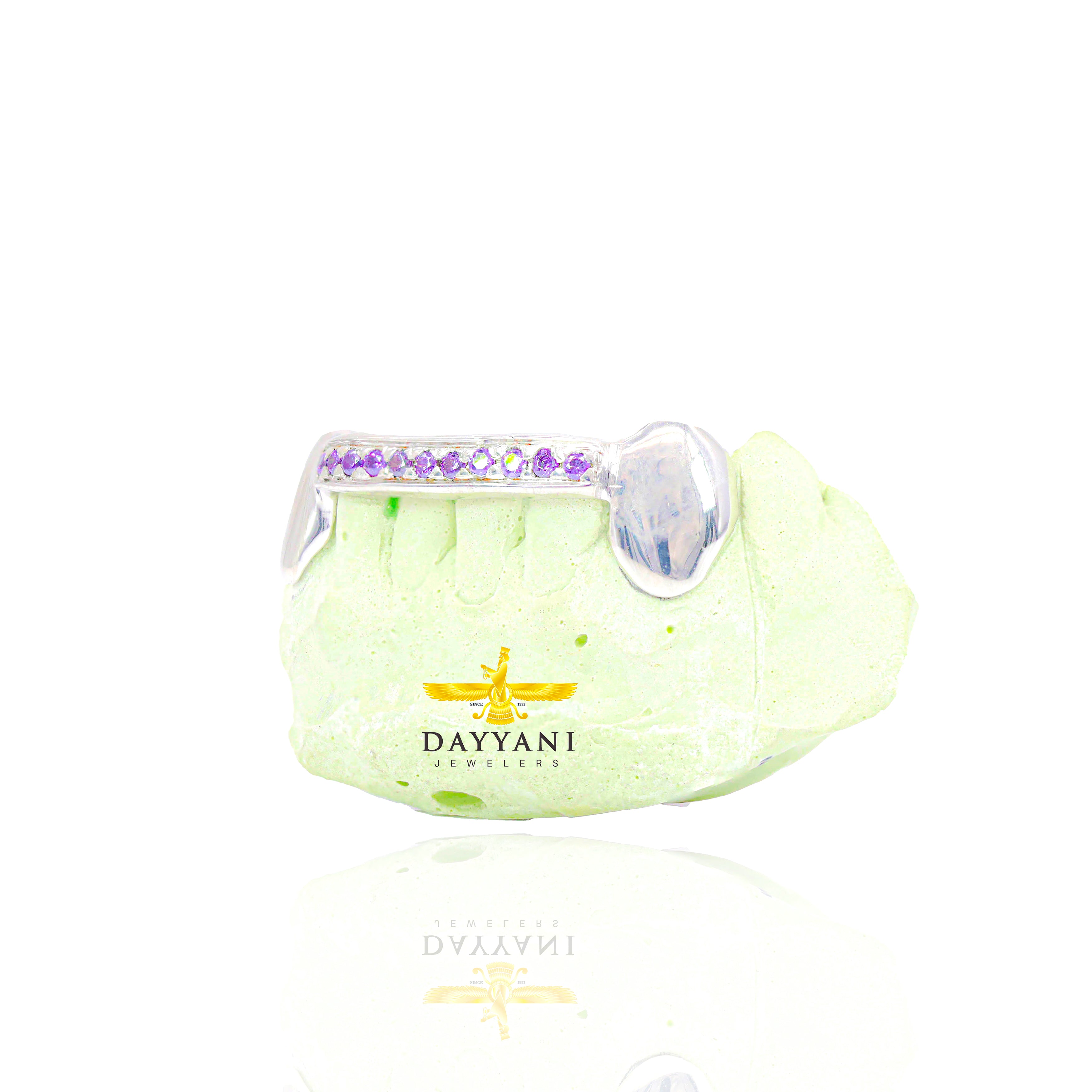 Custom ANY COLOR Gemstone One Row Bar Gold Grillz