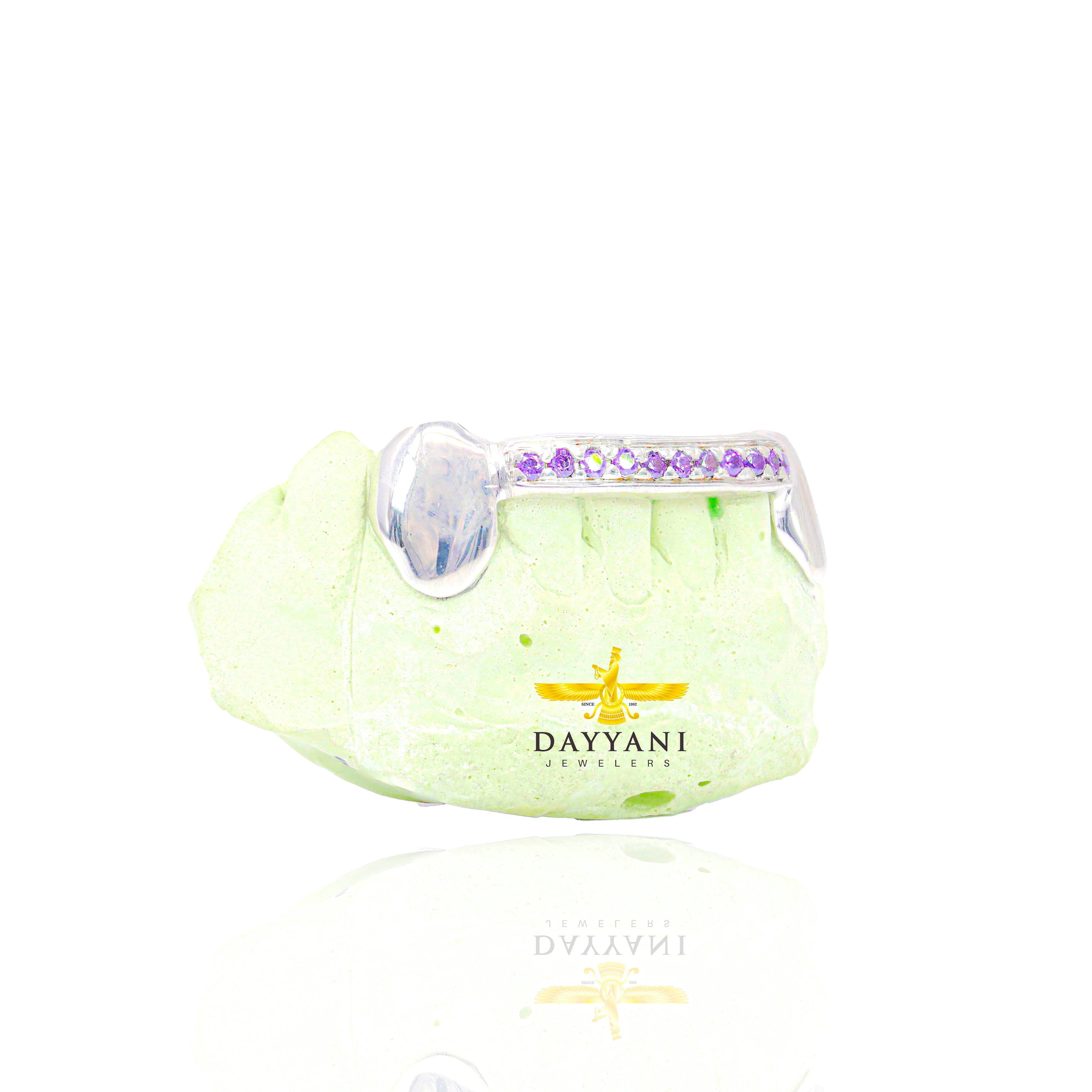 Custom ANY COLOR Gemstone One Row Bar Gold Grillz