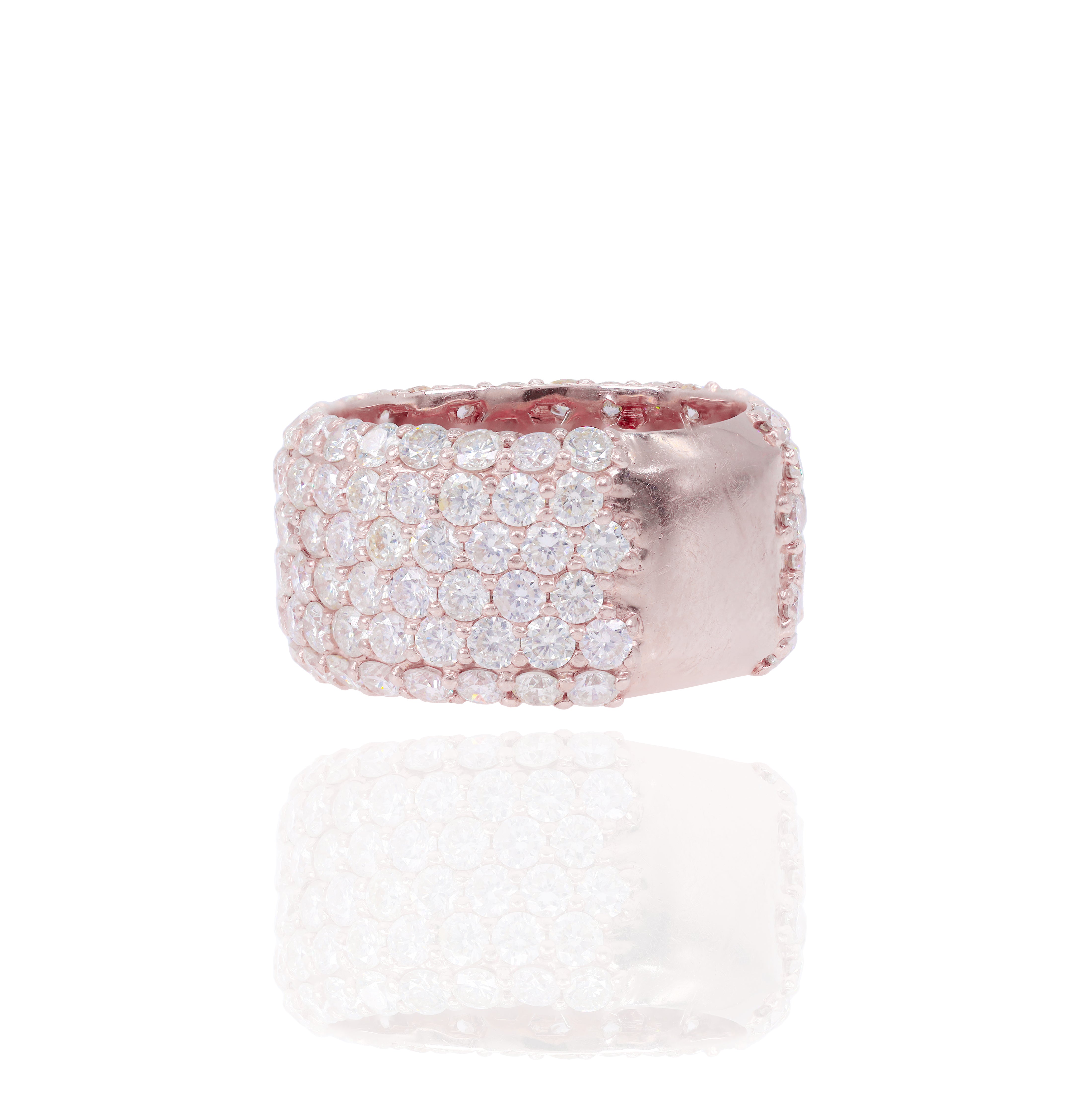 6 Row Diamond Ring