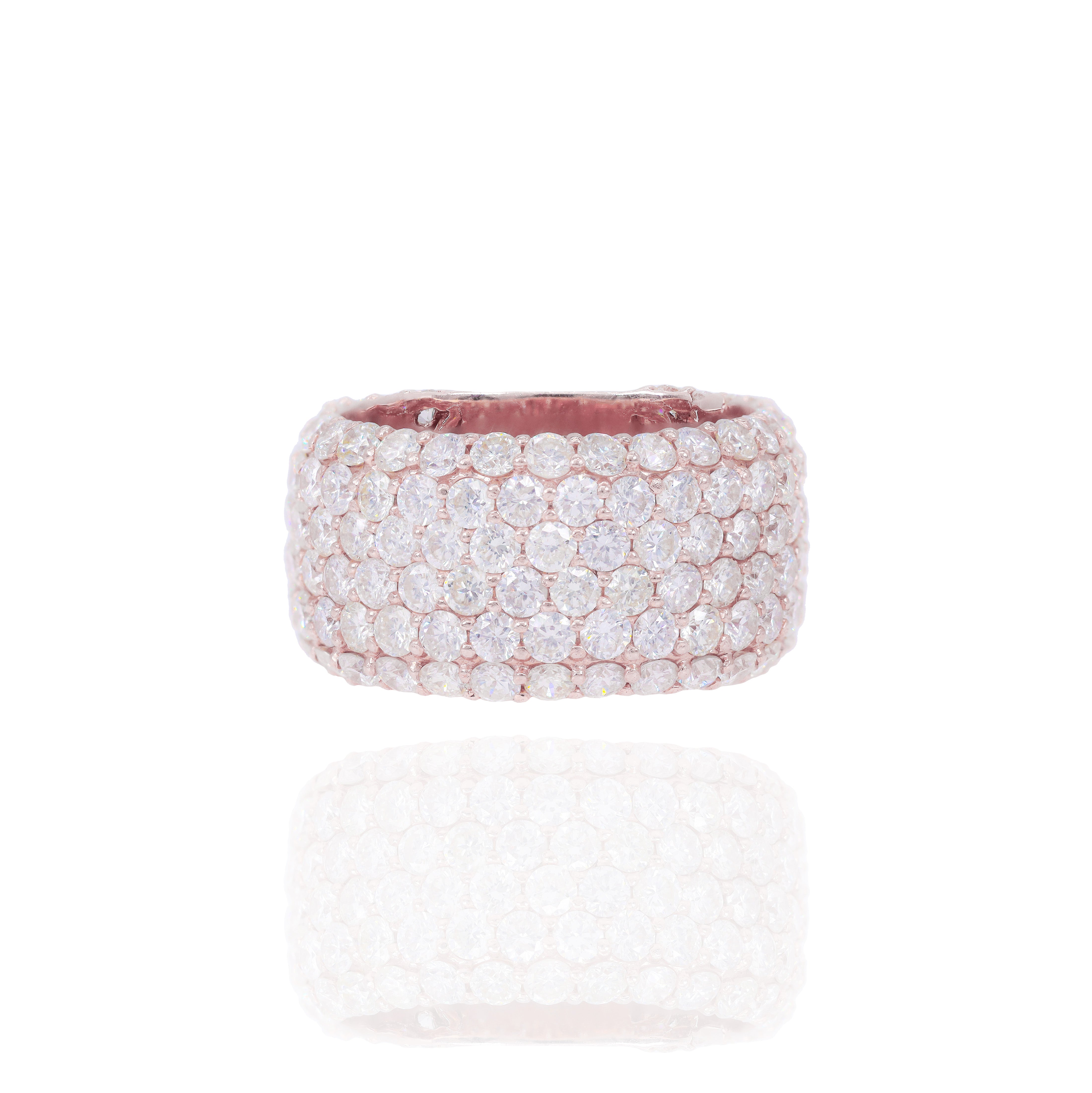 6 Row Diamond Ring