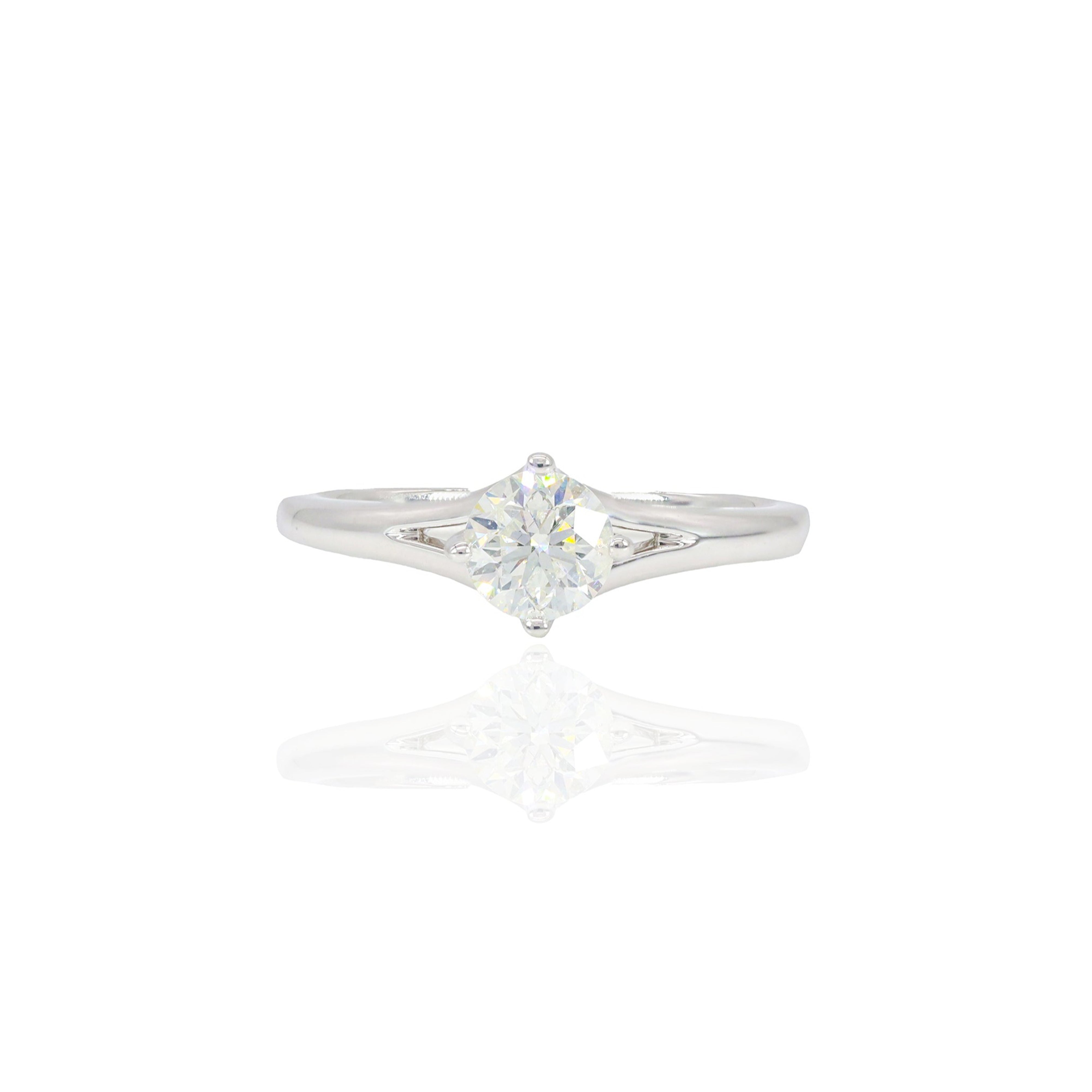 Solitaire Round Diamond Engagement Ring