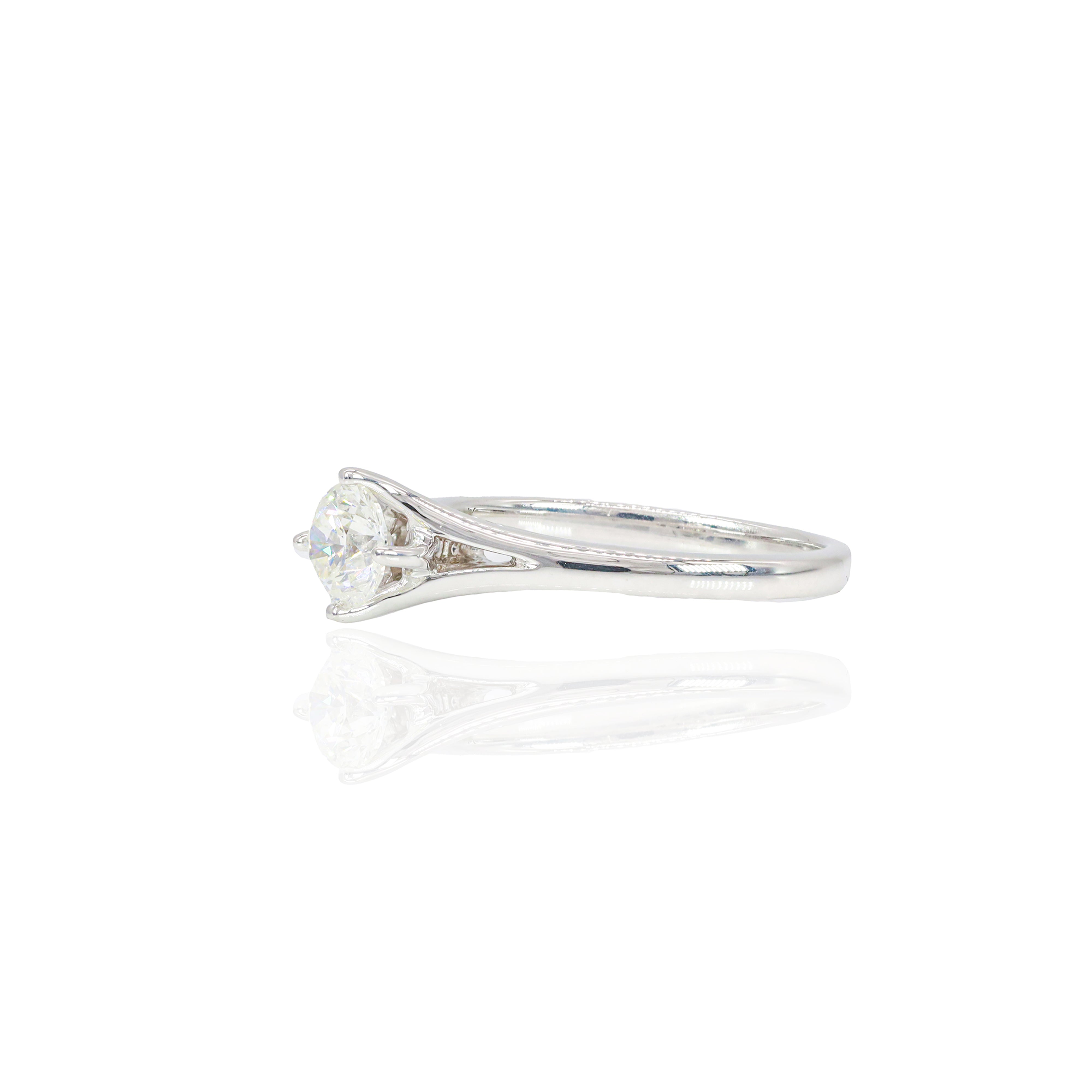 Solitaire Round Diamond Engagement Ring