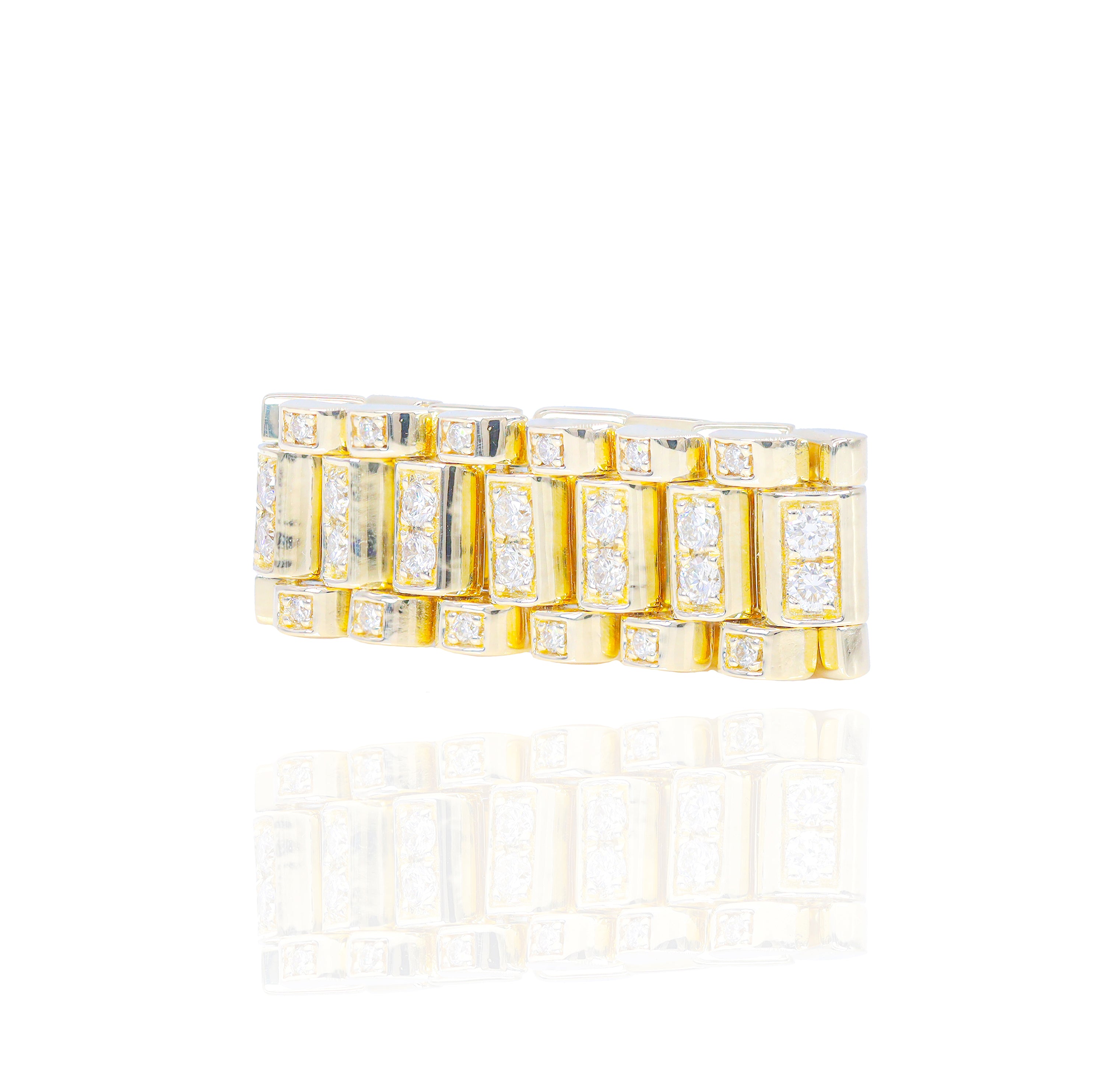 Diamond Rollie Link Ring