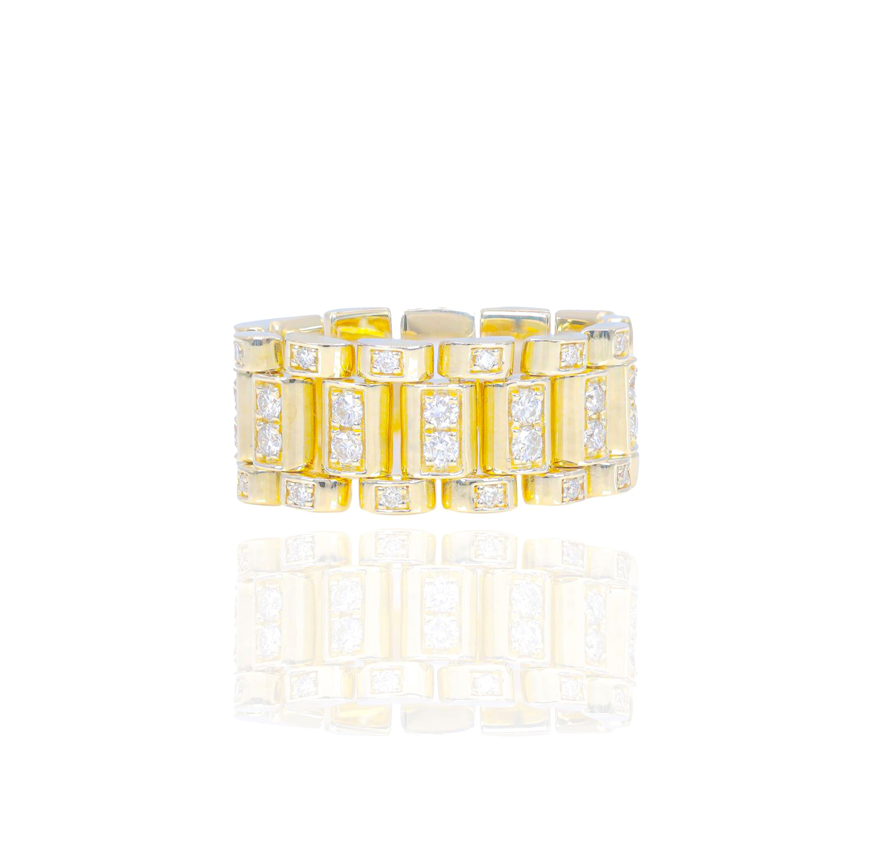 Diamond Rollie Link Ring