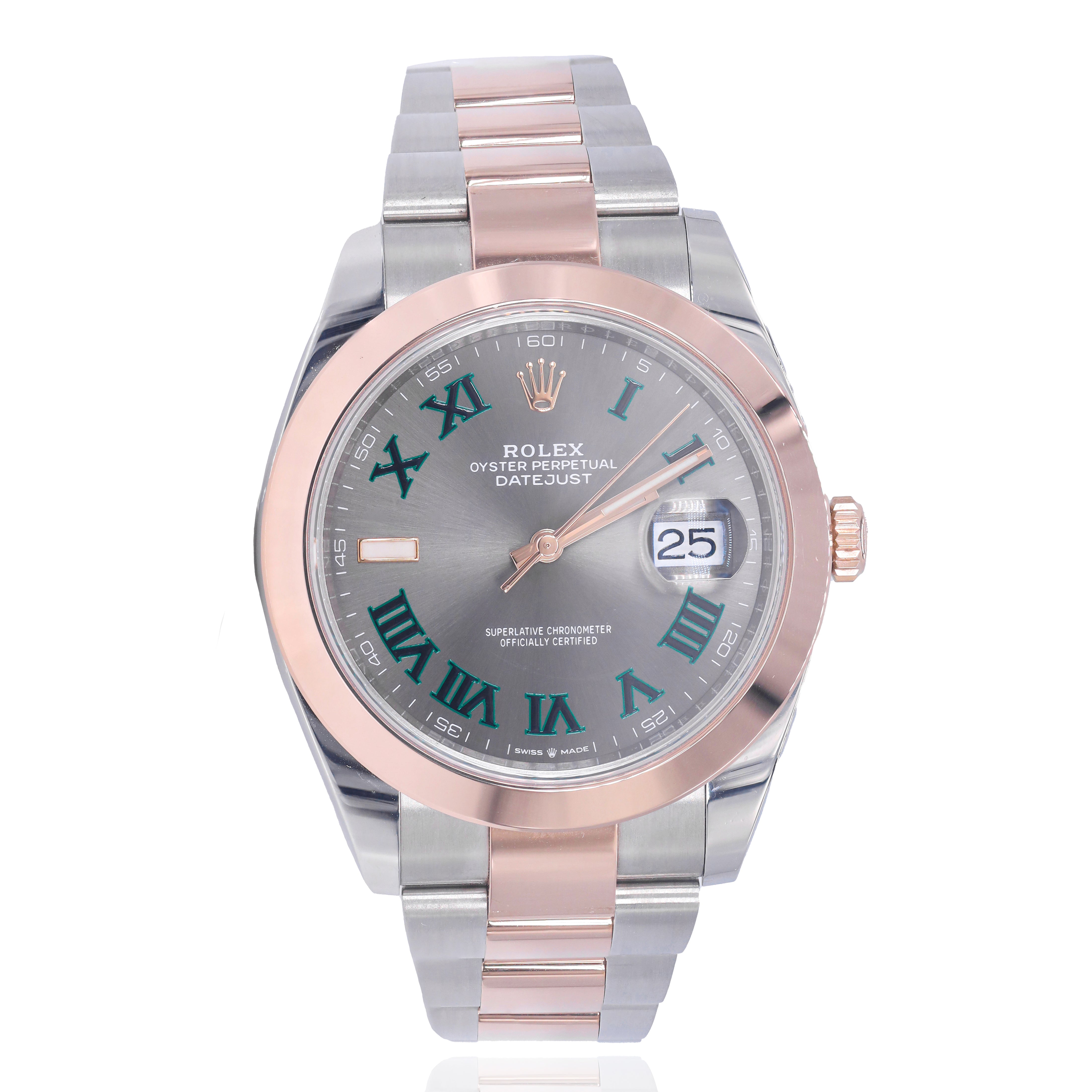 Rolex 126301 Datejust 41mm Two-Tone Rose Gold Wimbledon Dial