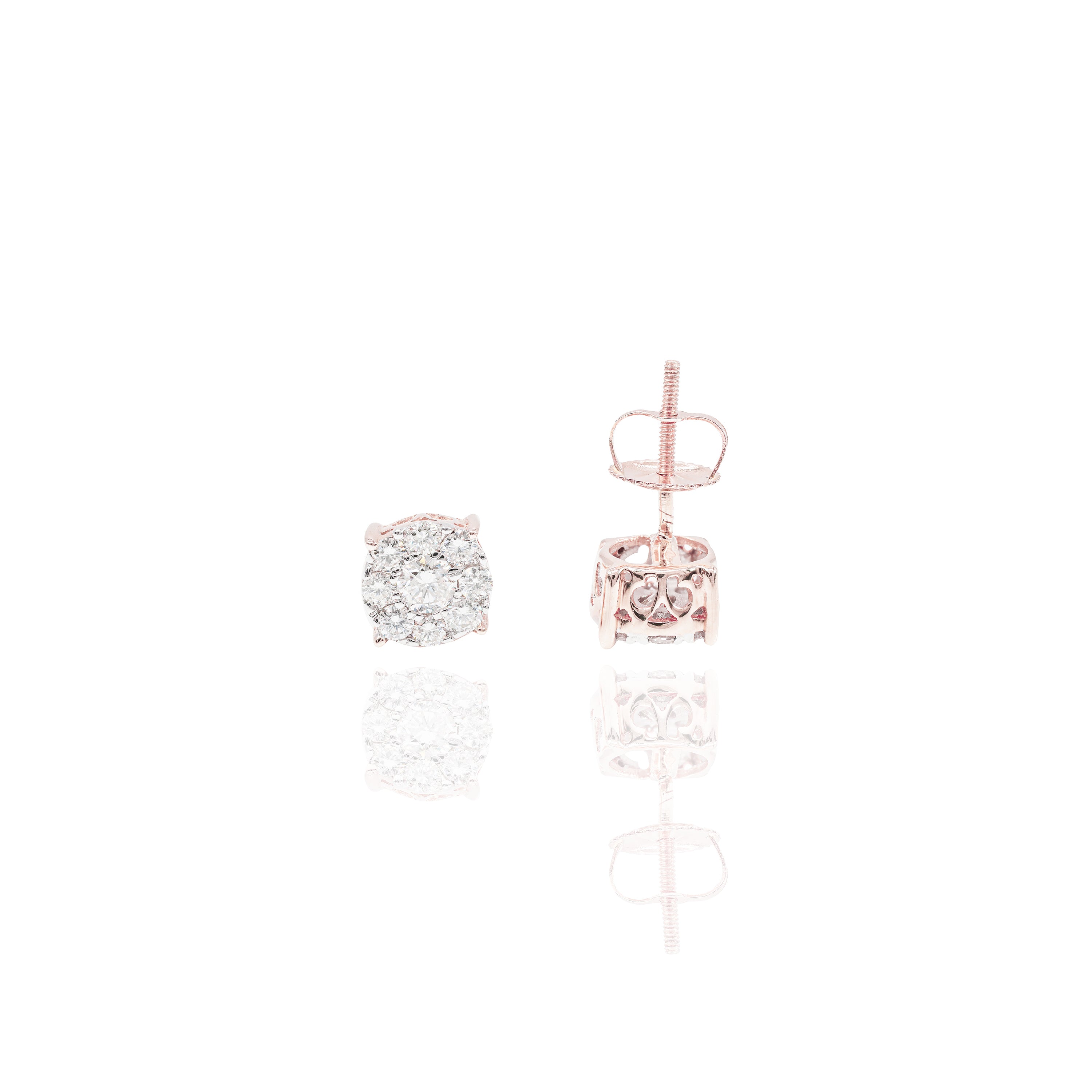 Multiple Sizes Diamond Cluster Earrings