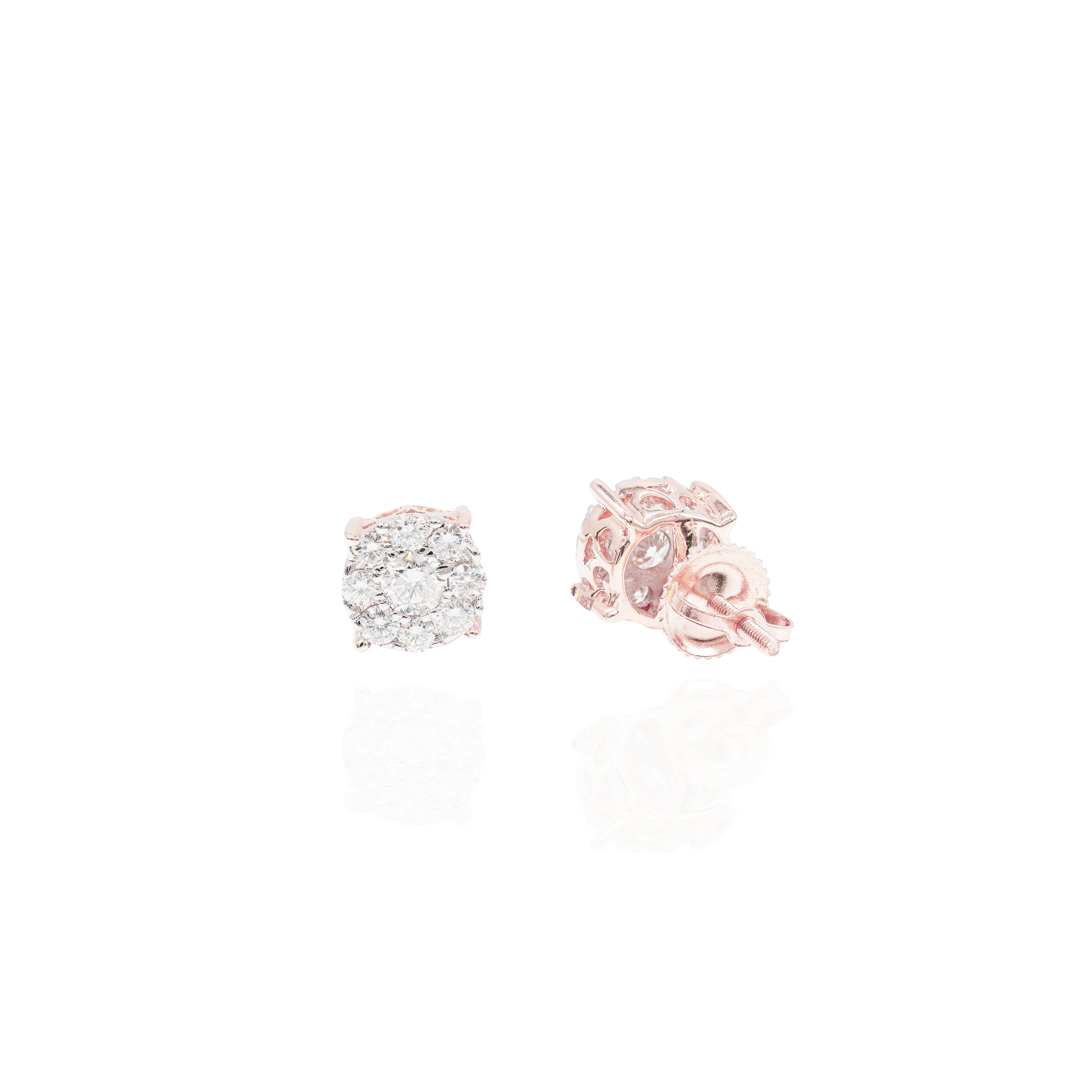 Multiple Sizes Diamond Cluster Earrings