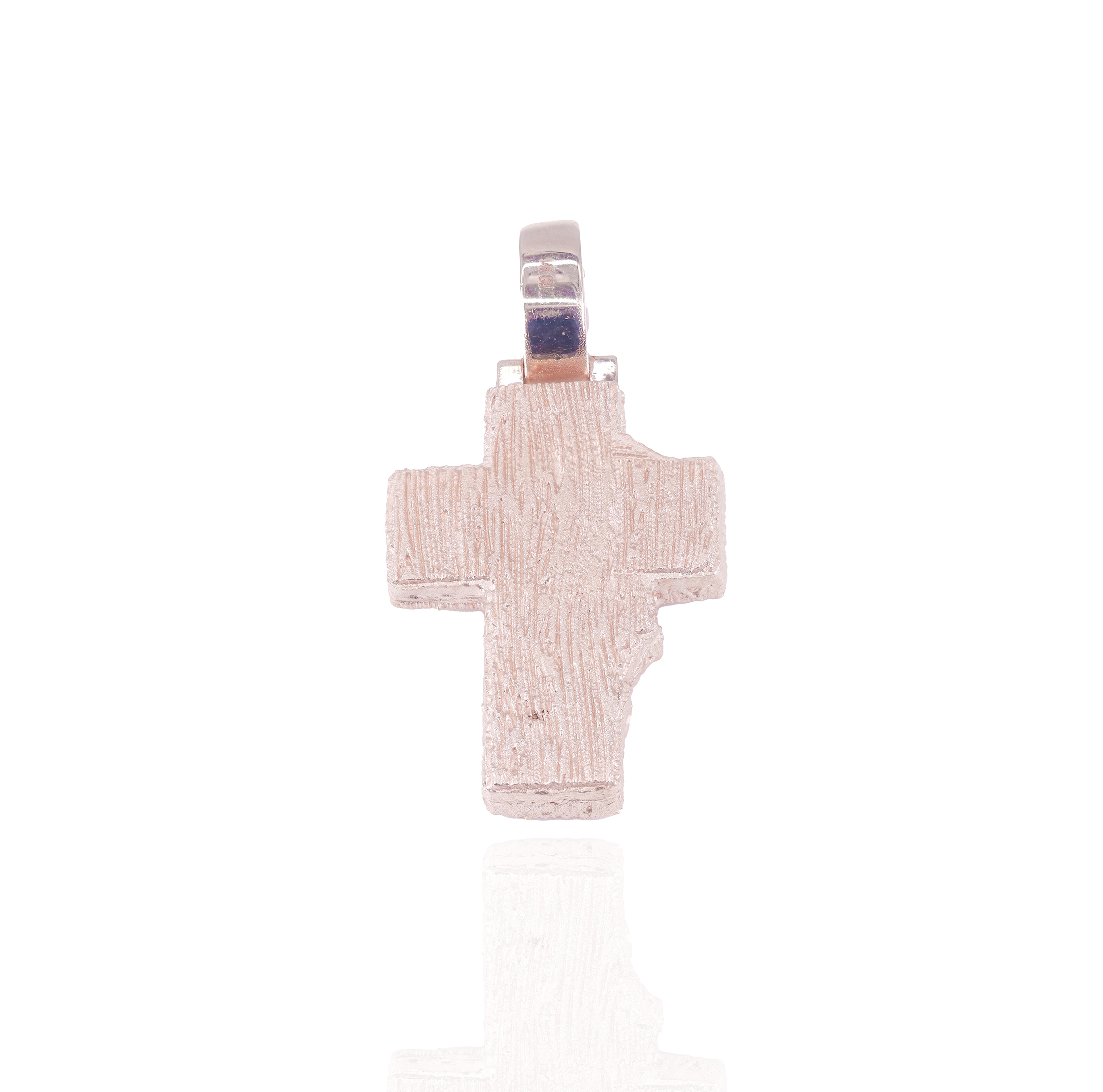 Emerald Diamond Cross Pendant w/ Solid Gold Jesus Face