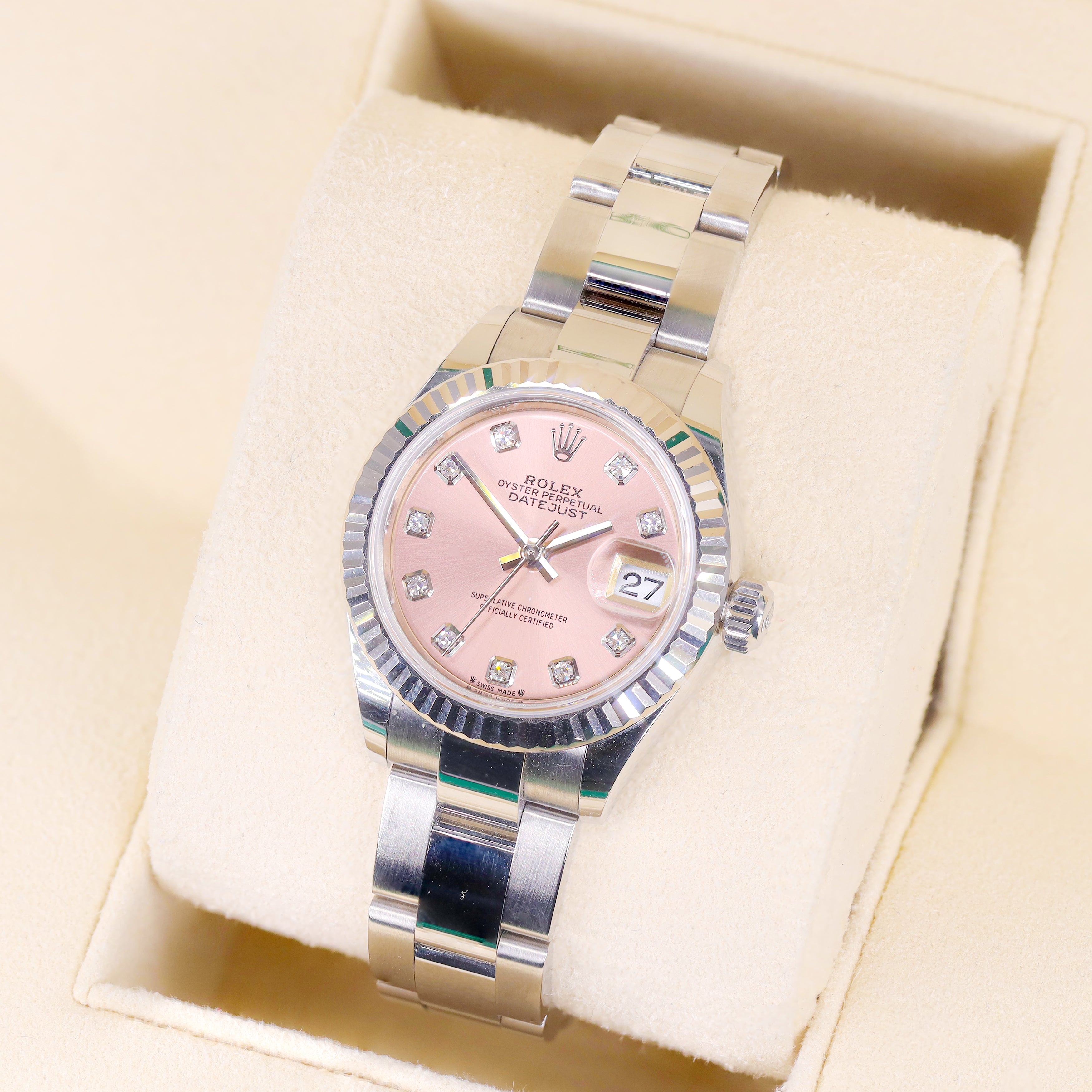 Rolex 279174 Lady-Datejust 28mm Pink Factory Diamond Dial