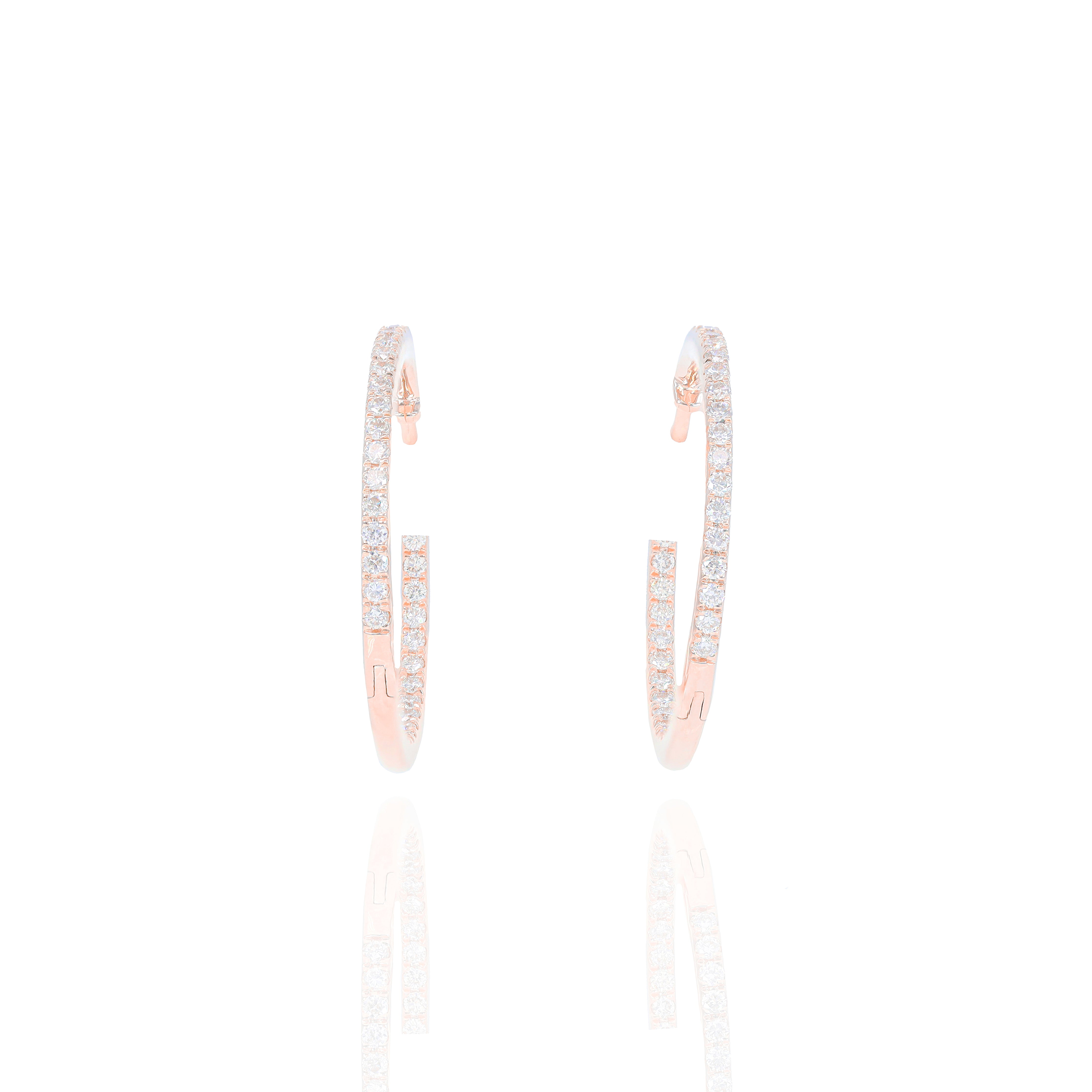 Hoop Diamond Earrings