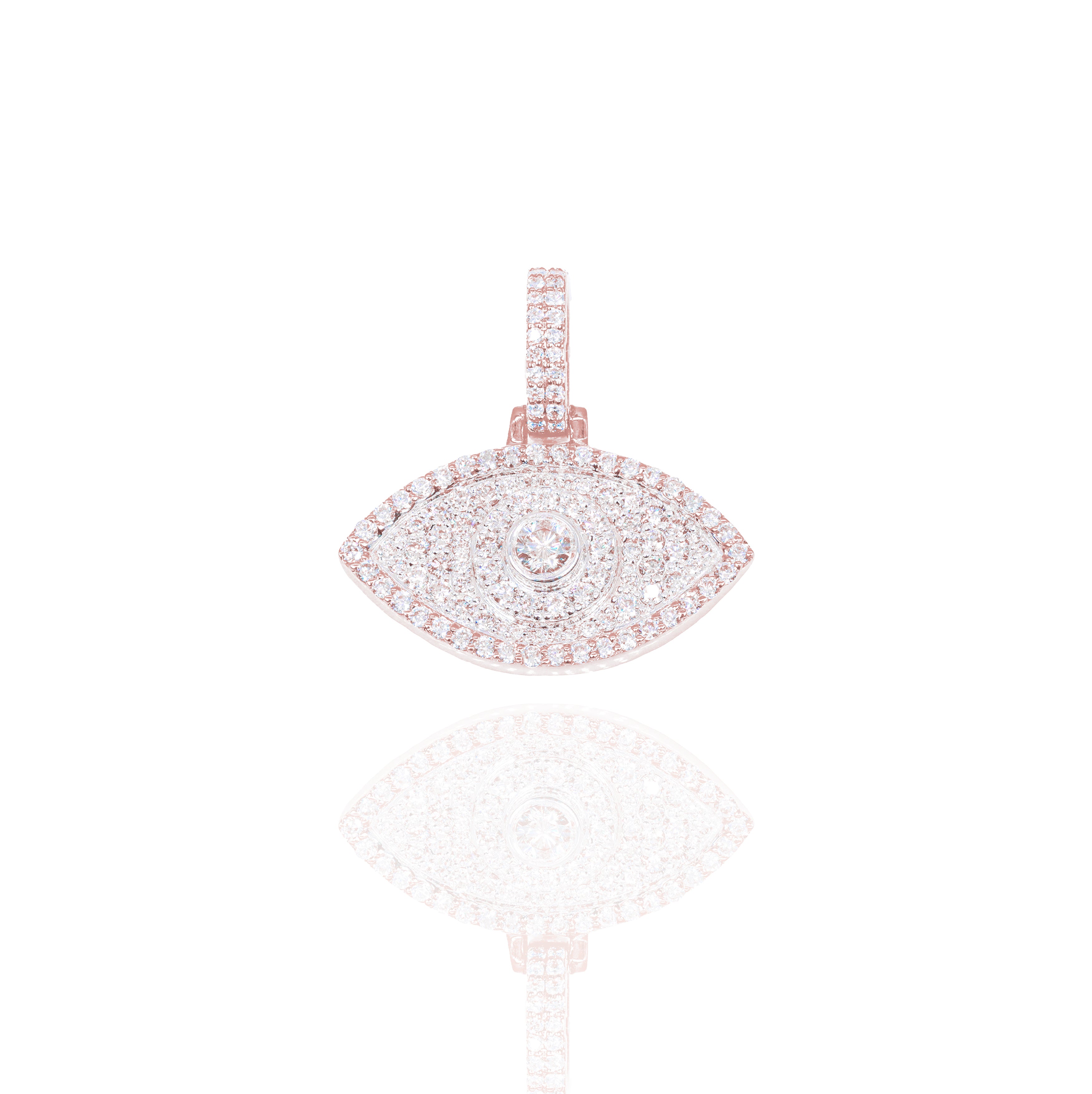 Evil Eye Diamond Pendant with 15-Pointer Center