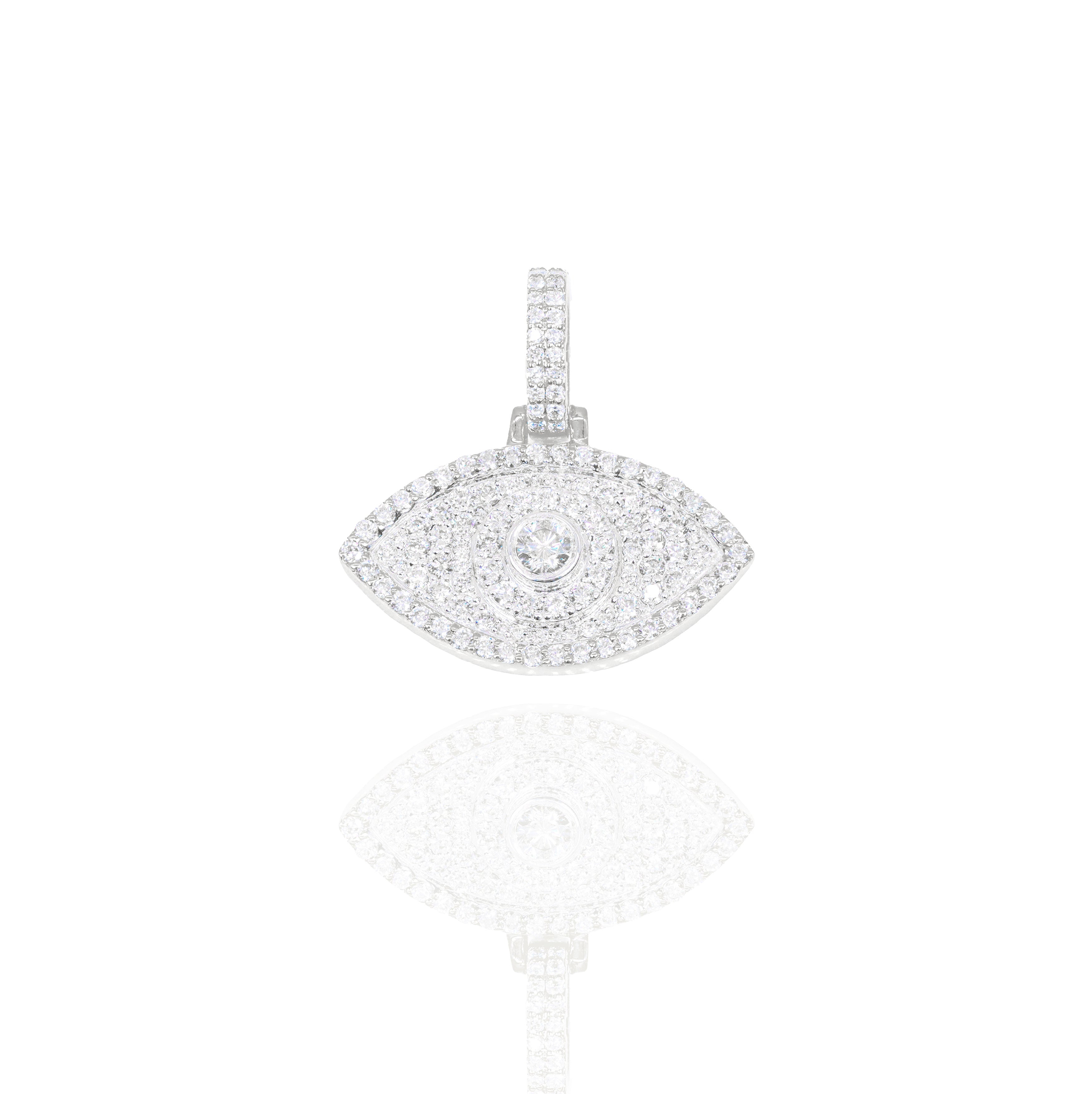 Evil Eye Diamond Pendant with 15-Pointer Center