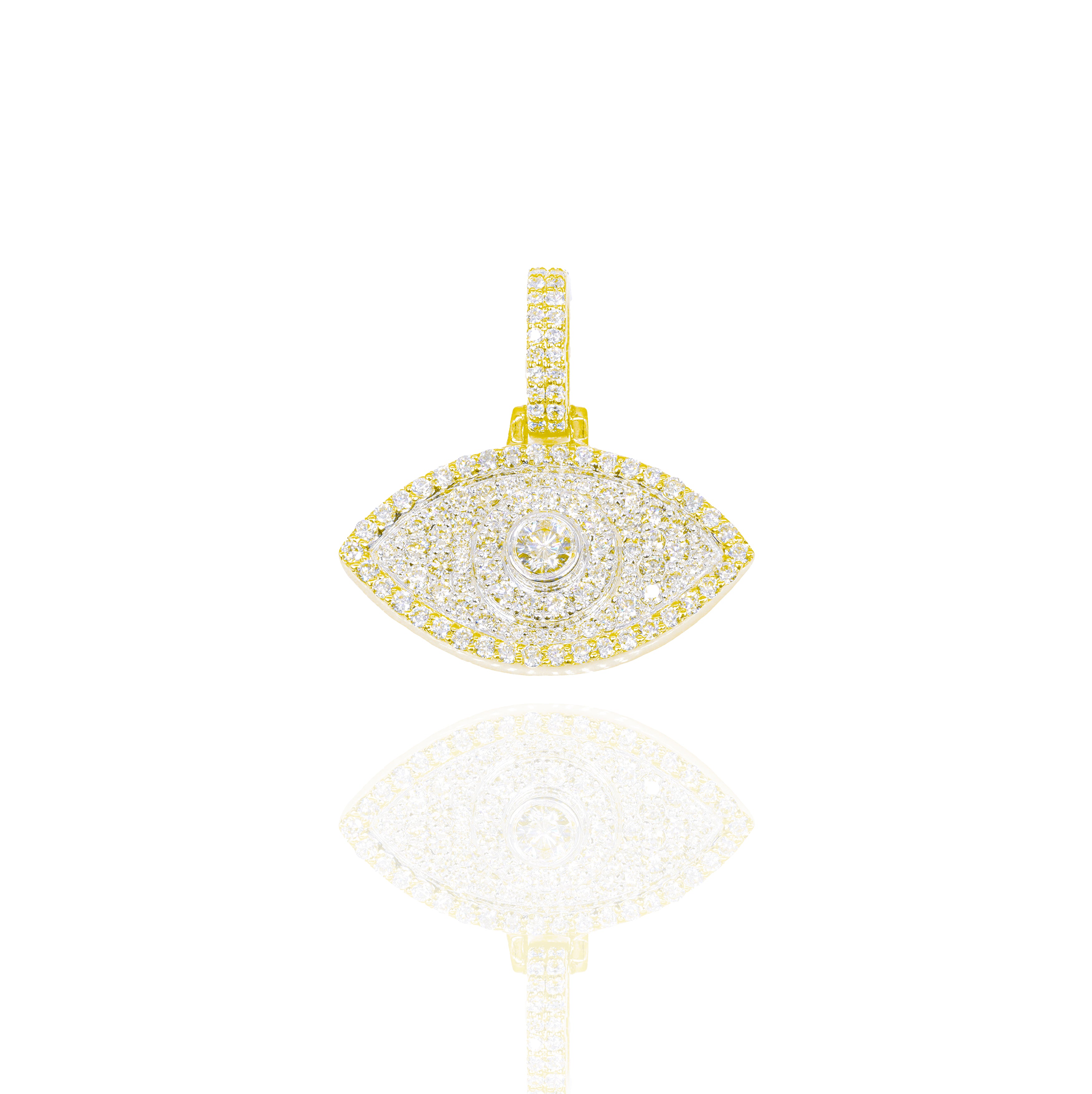 Evil Eye Diamond Pendant with 15-Pointer Center