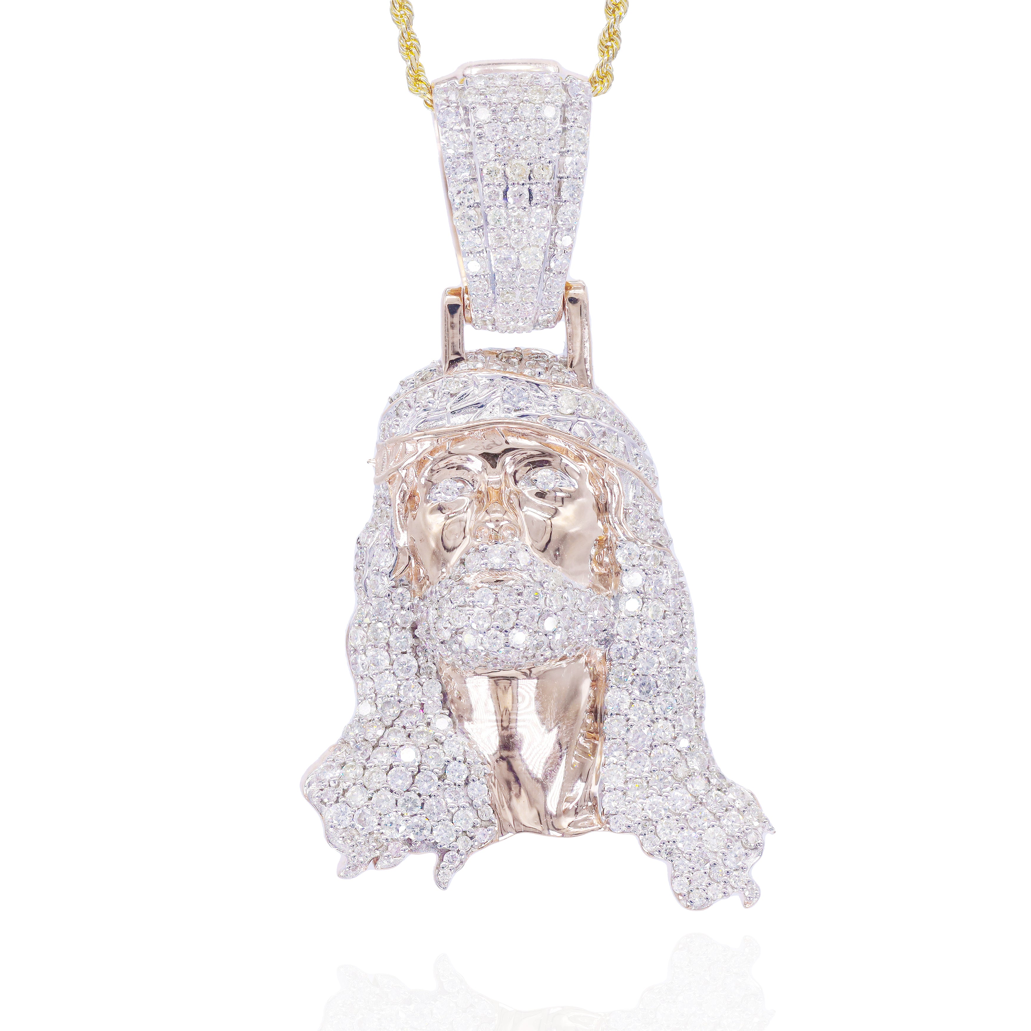 Gold & Diamond Jesus Pendant