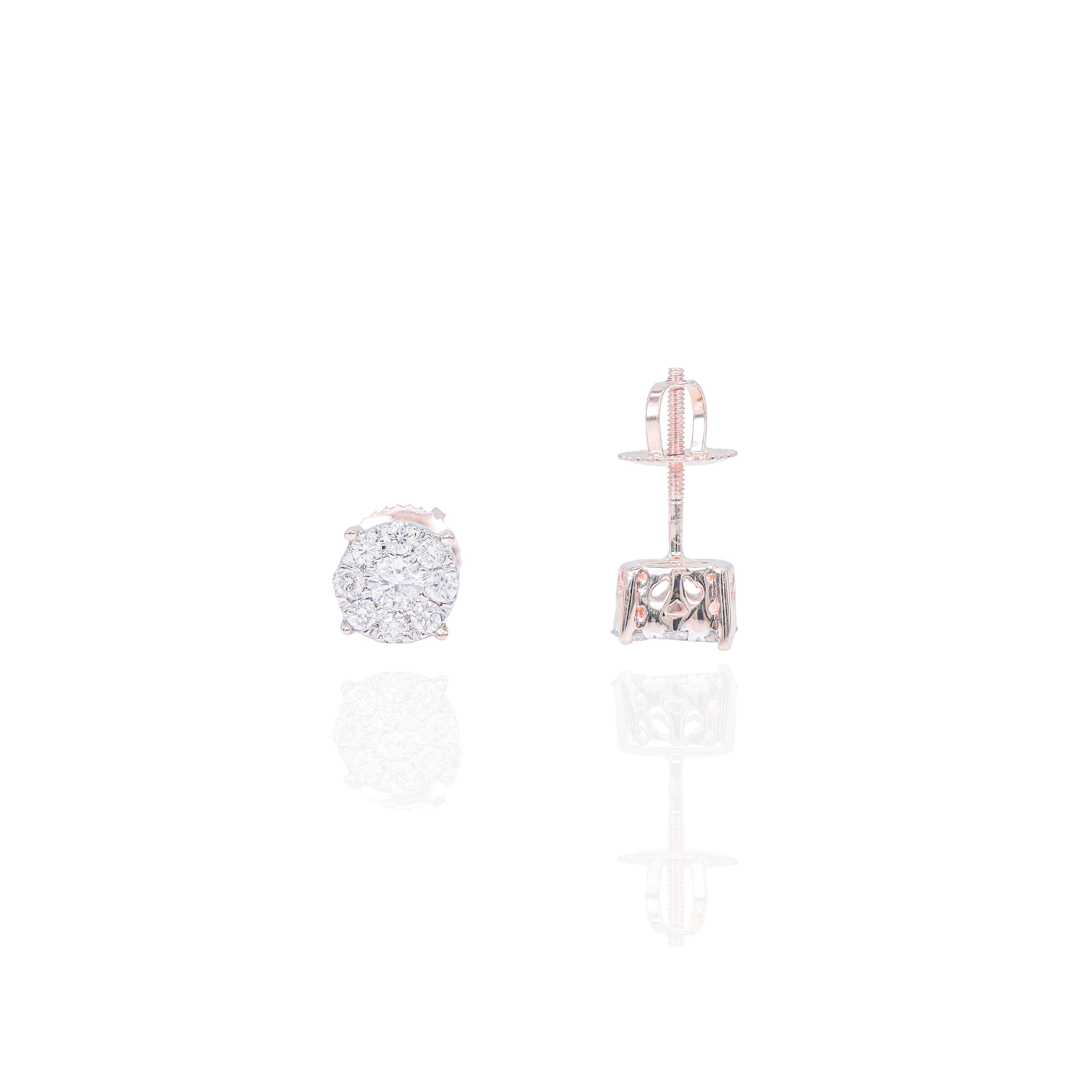 Multiple Sizes Diamond Cluster Earrings
