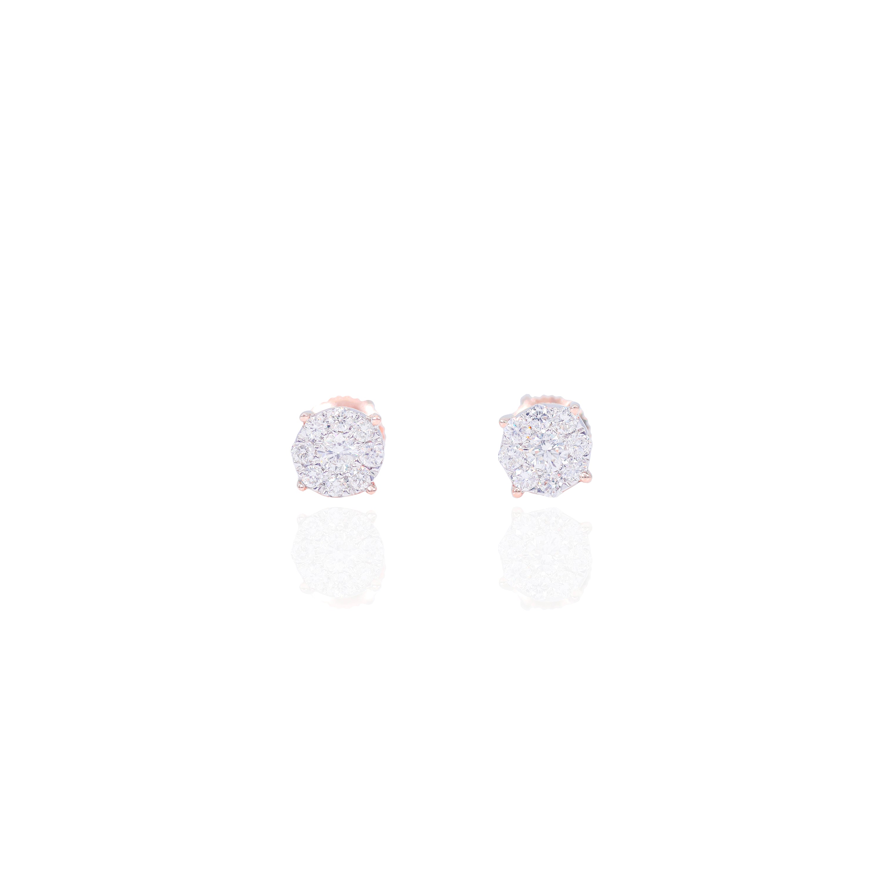 Multiple Sizes Diamond Cluster Earrings