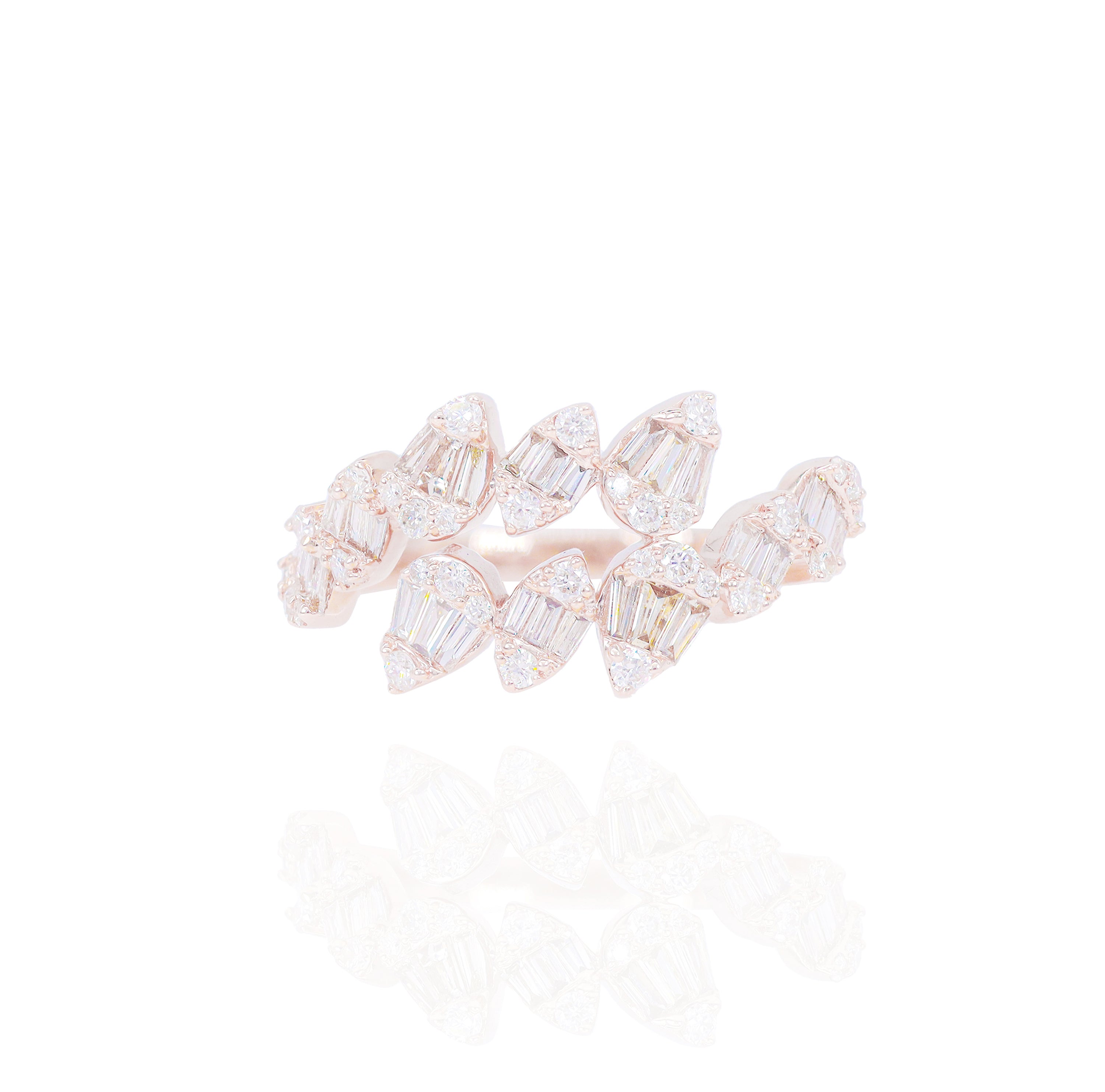 Pear Shape Diamond Cluster Ring Band