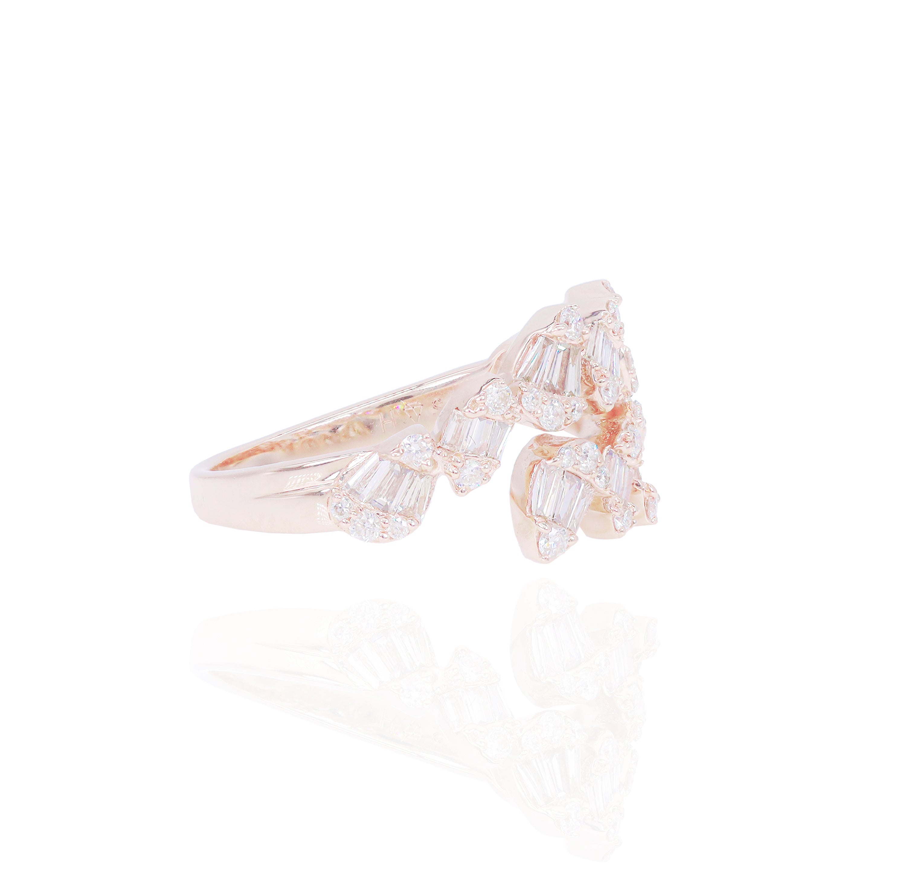 Pear Shape Diamond Cluster Ring Band