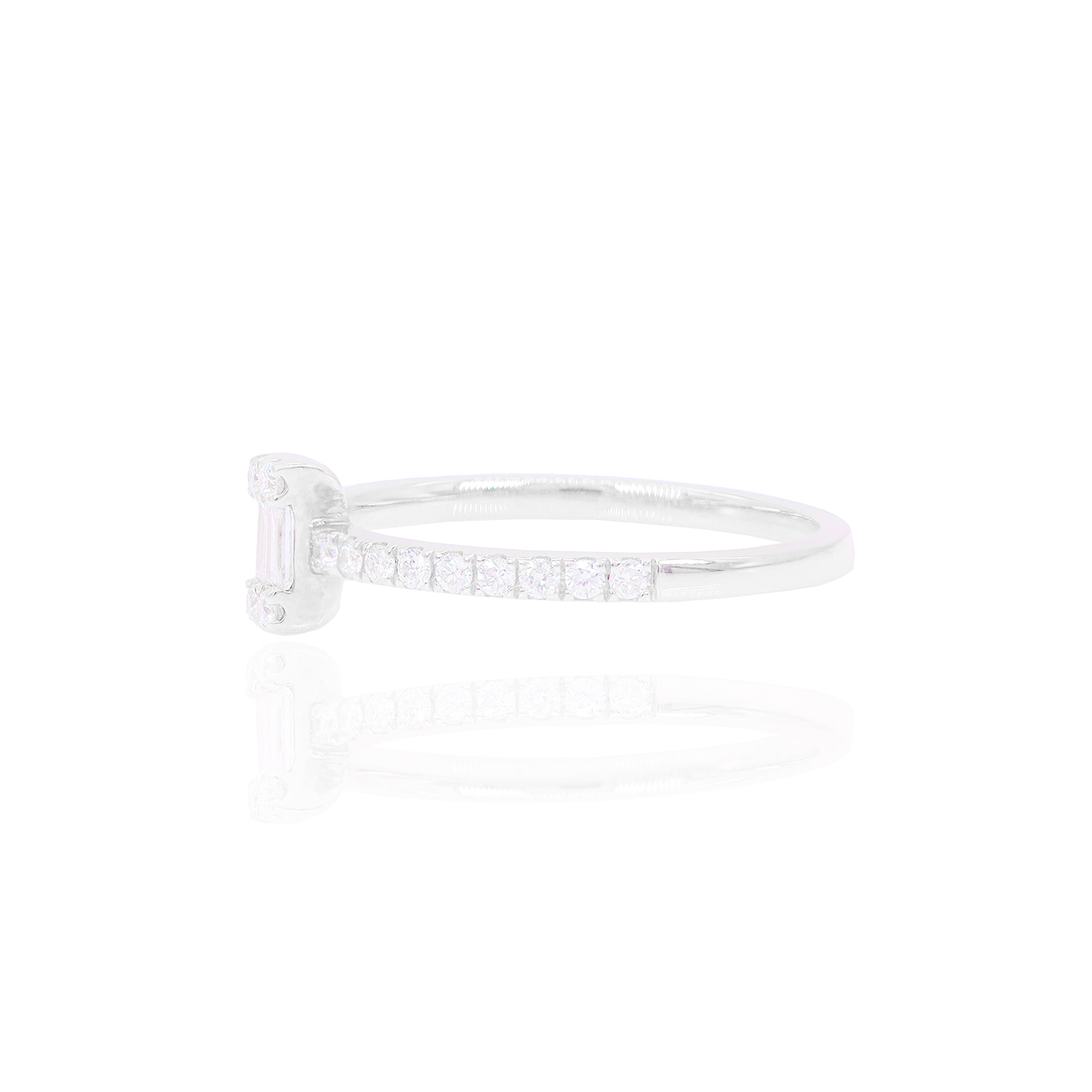 Rectangle Shape Baguettes Diamond Ring Band