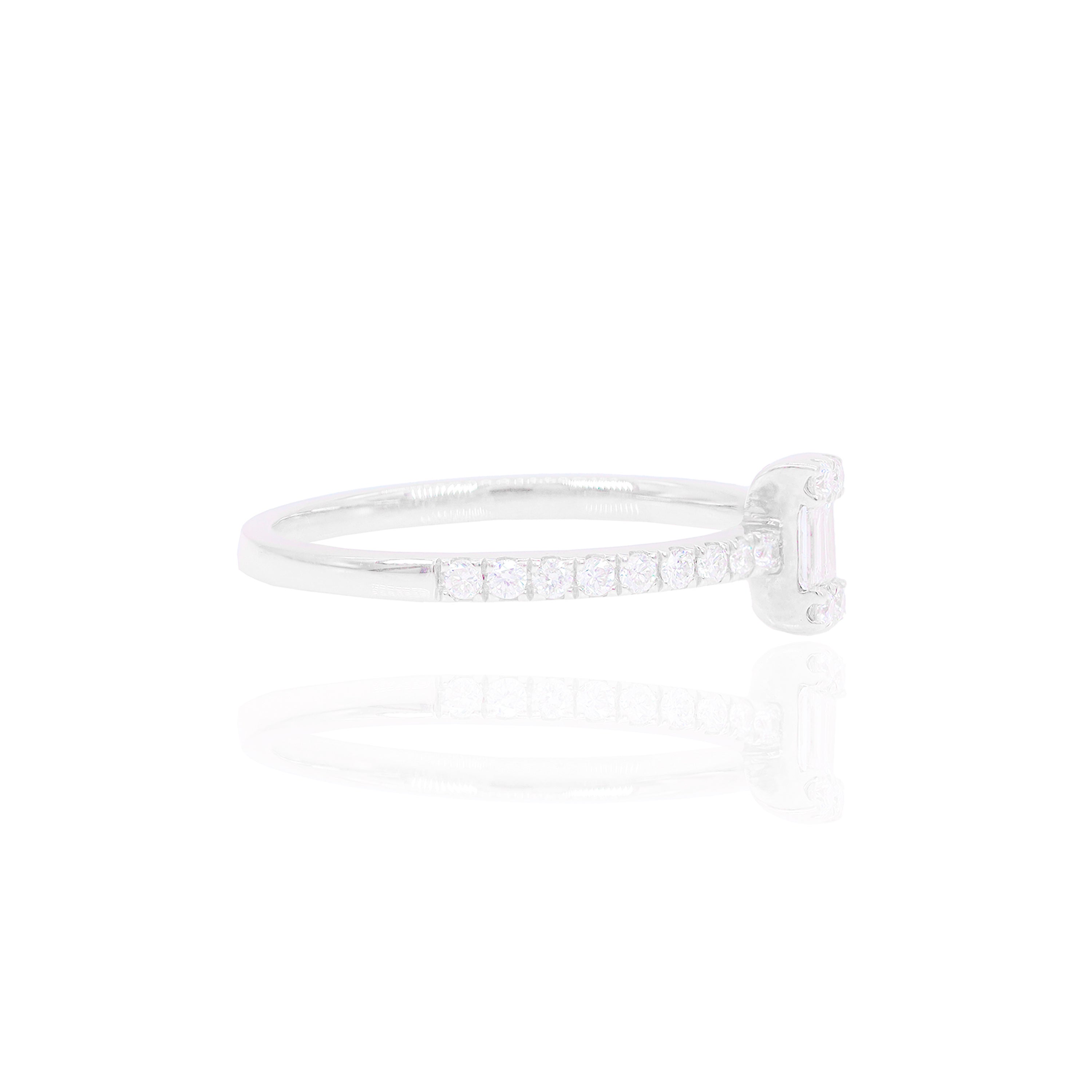 Rectangle Shape Baguettes Diamond Ring Band