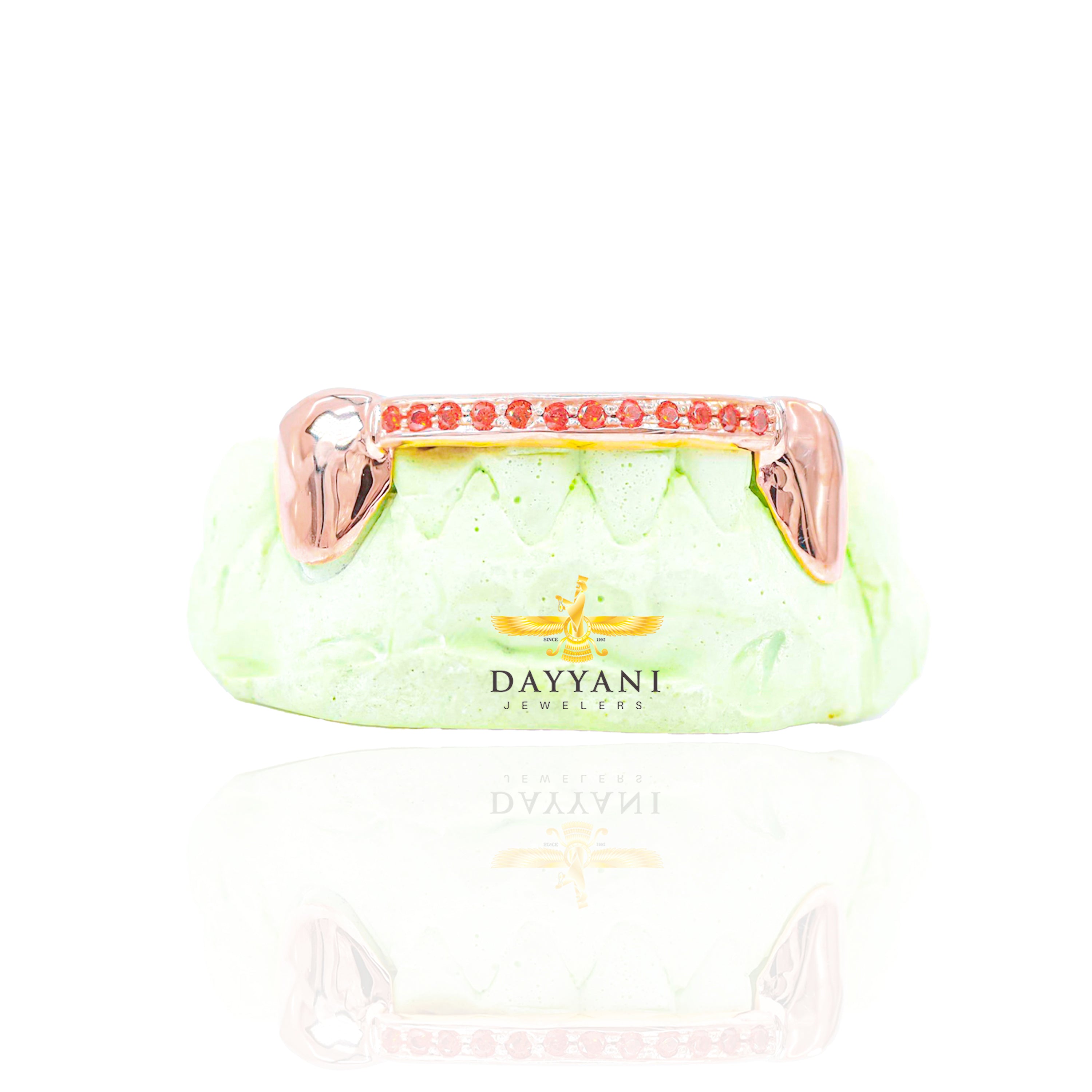 Custom ANY COLOR Gemstone One Row Bar Gold Grillz