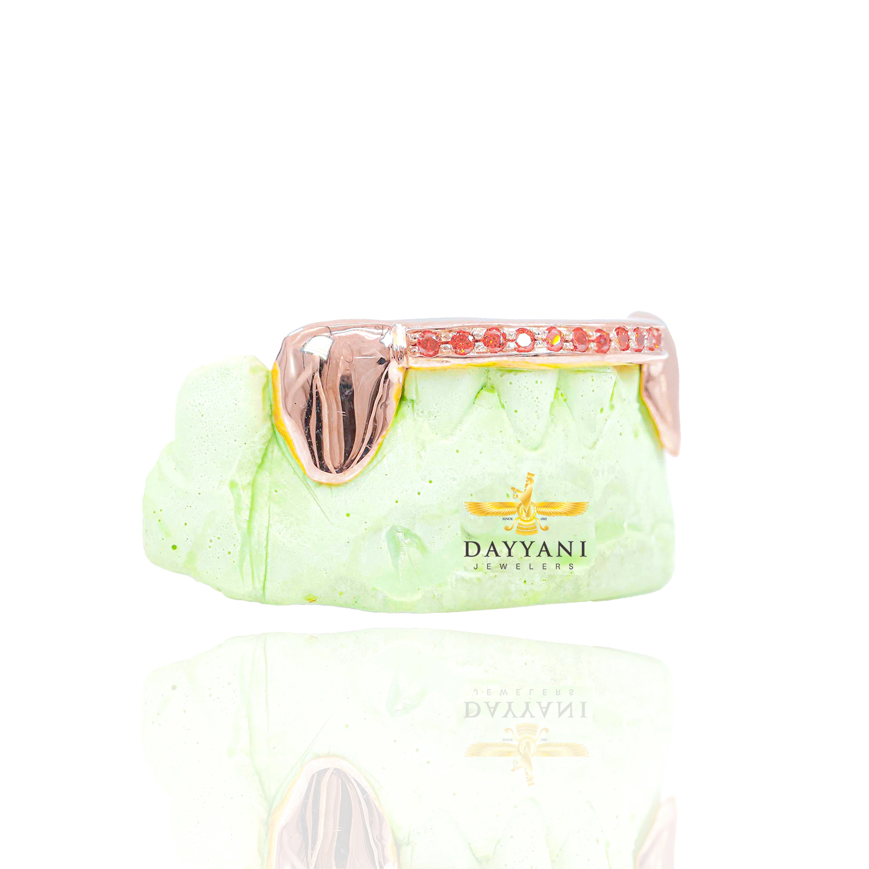 Custom ANY COLOR Gemstone One Row Bar Gold Grillz