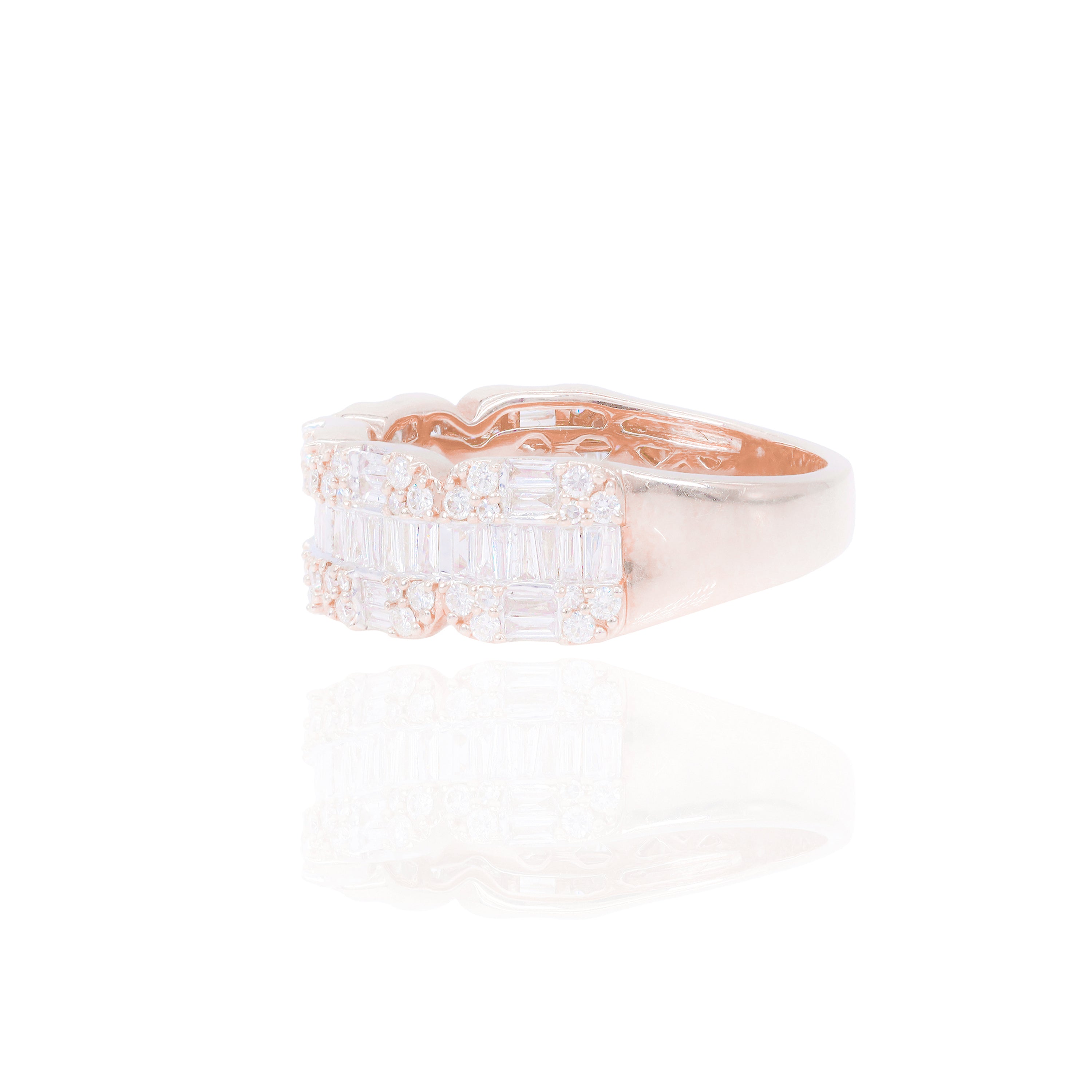 5 Sectional Baguette Diamond Ring